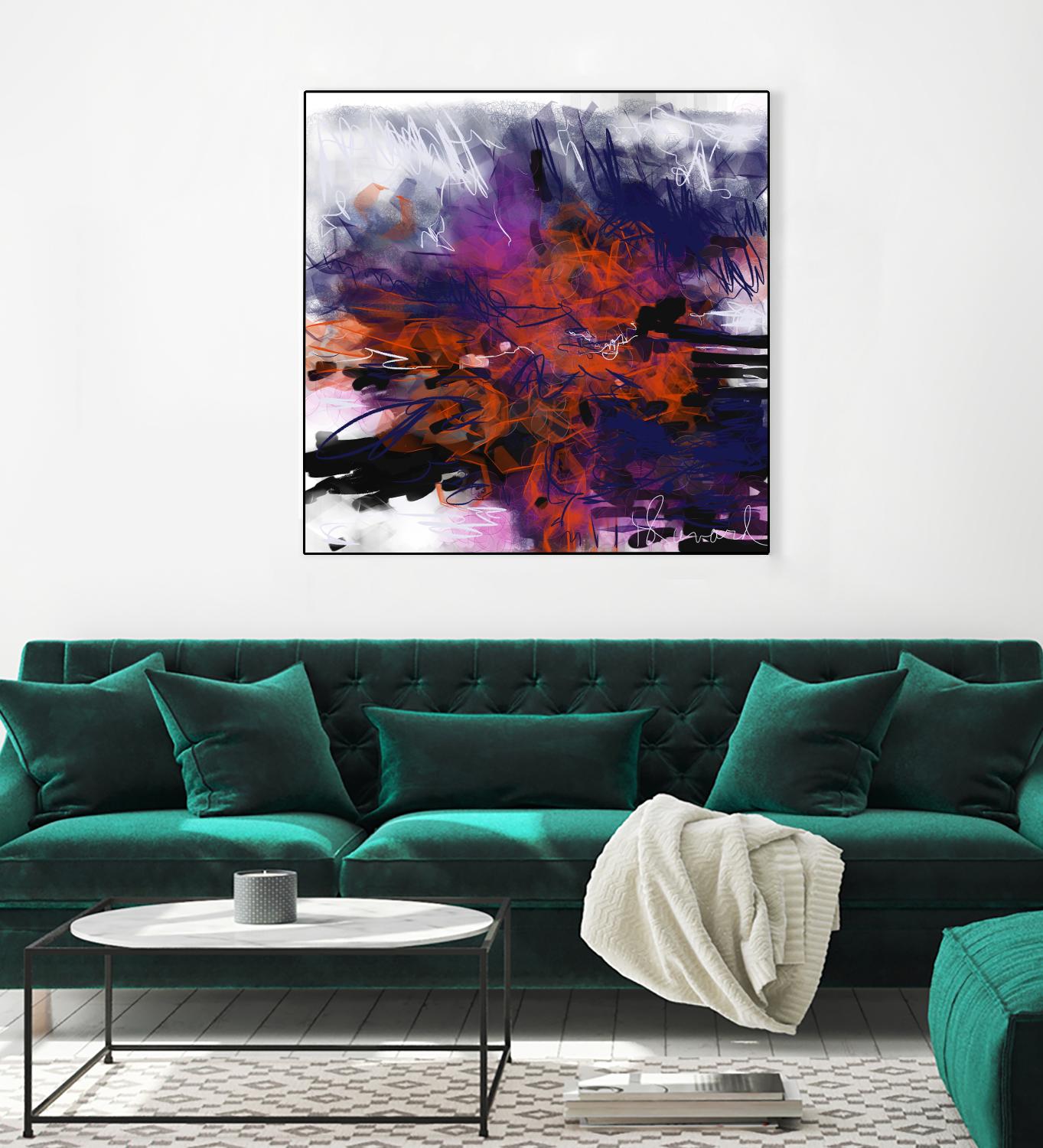 Nirvana by Doris Savard on GIANT ART - orange digital