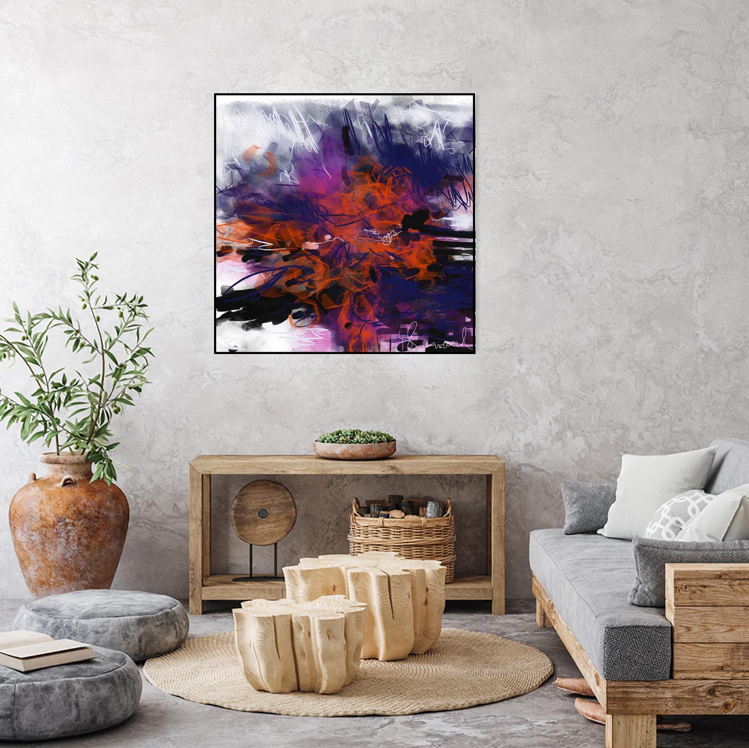 Nirvana by Doris Savard on GIANT ART - orange digital