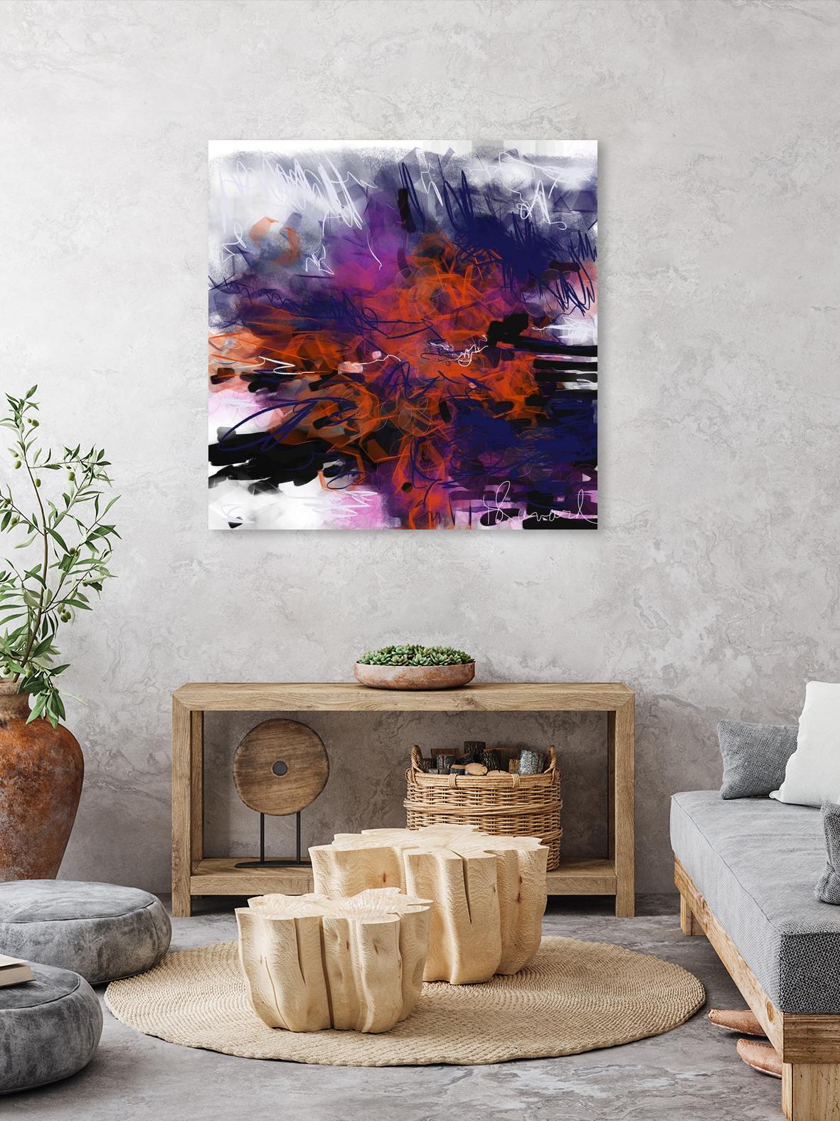 Nirvana by Doris Savard on GIANT ART - orange digital