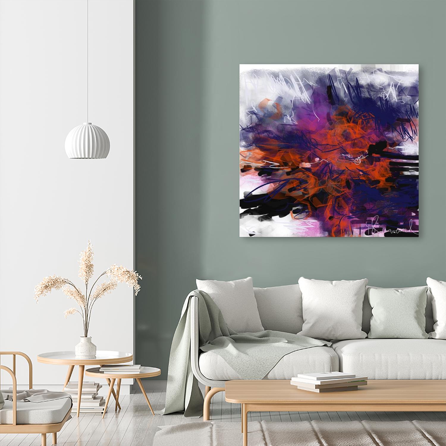Nirvana by Doris Savard on GIANT ART - orange digital