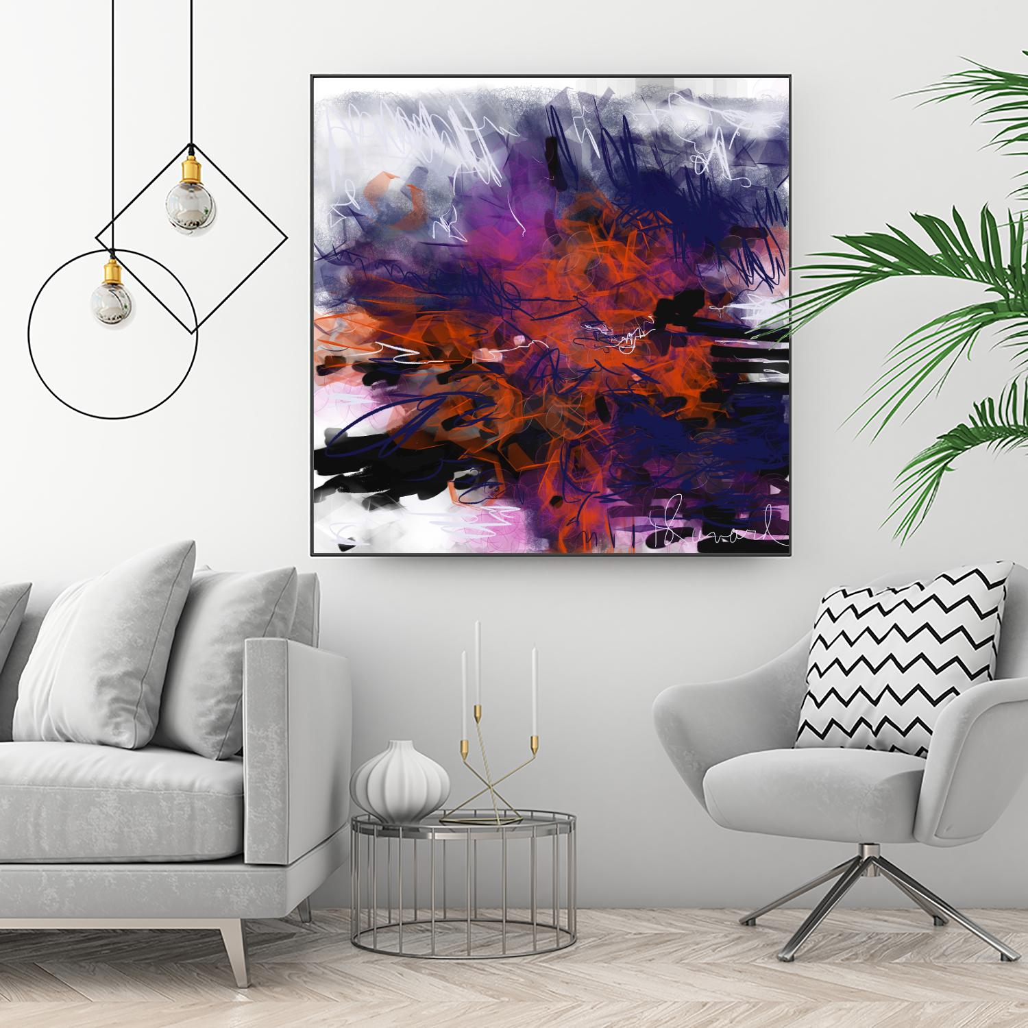 Nirvana by Doris Savard on GIANT ART - orange digital