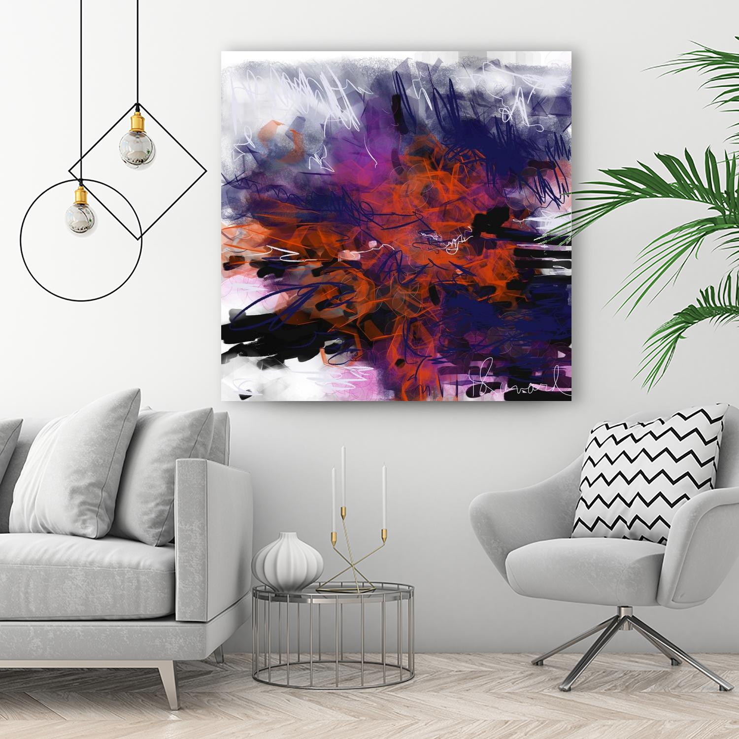 Nirvana by Doris Savard on GIANT ART - orange digital