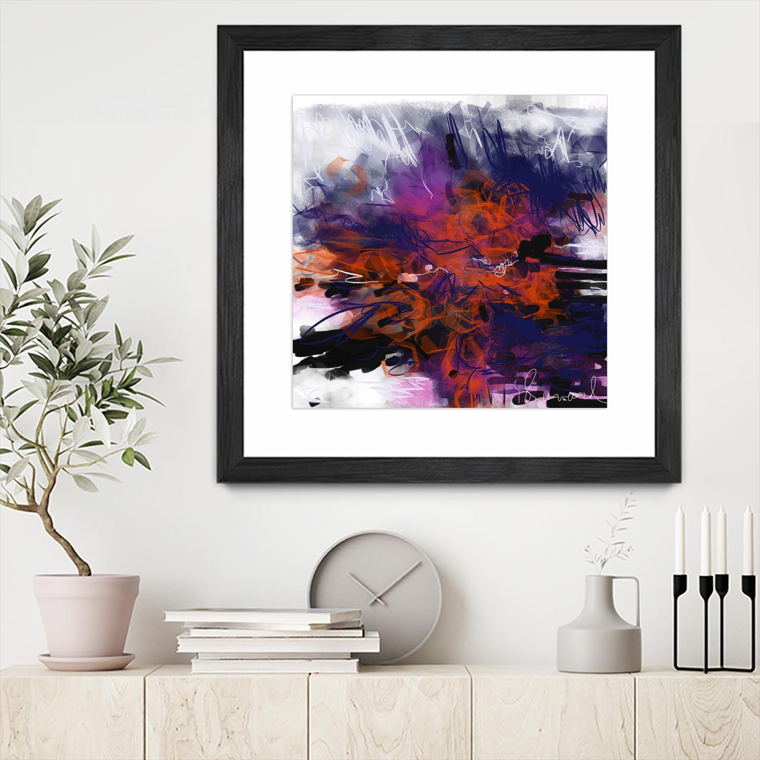 Nirvana by Doris Savard on GIANT ART - orange digital