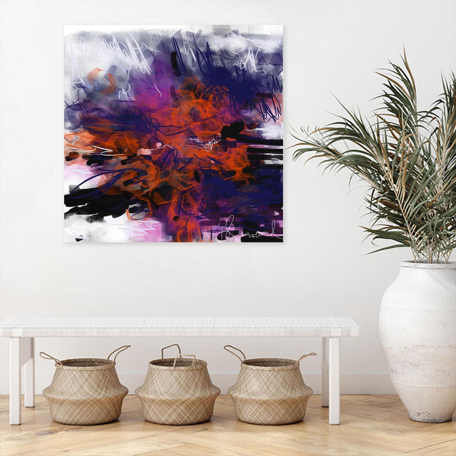Nirvana by Doris Savard on GIANT ART - orange digital