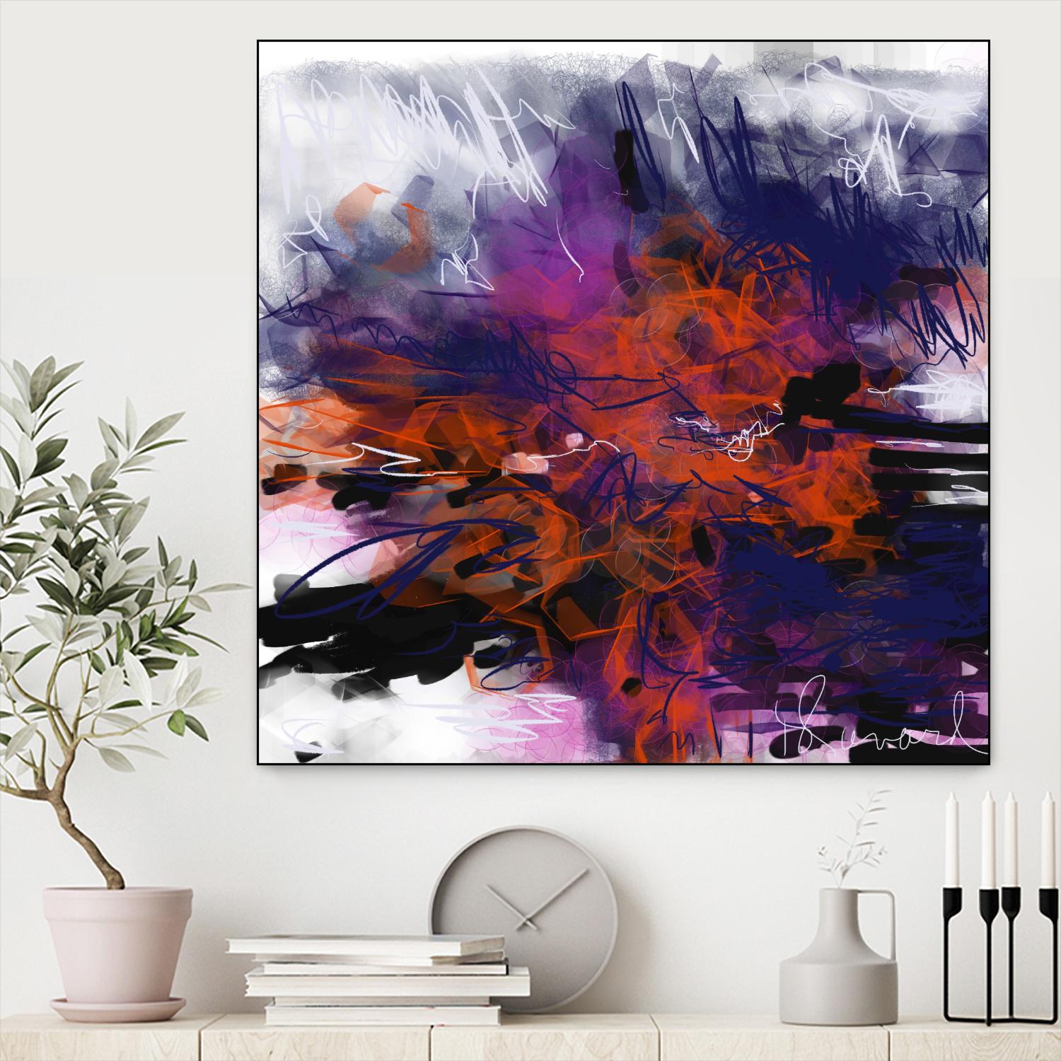 Nirvana by Doris Savard on GIANT ART - orange digital