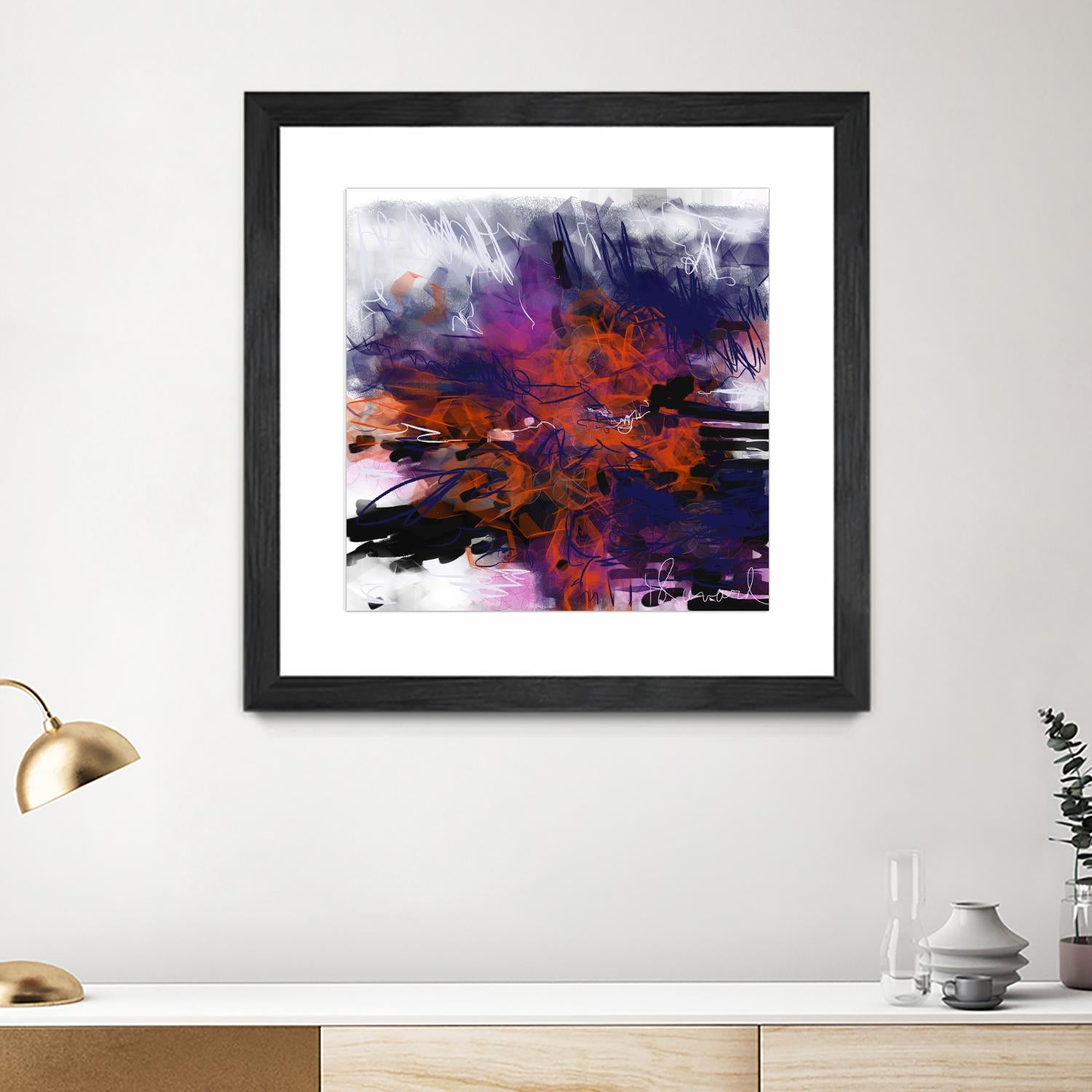 Nirvana by Doris Savard on GIANT ART - orange digital