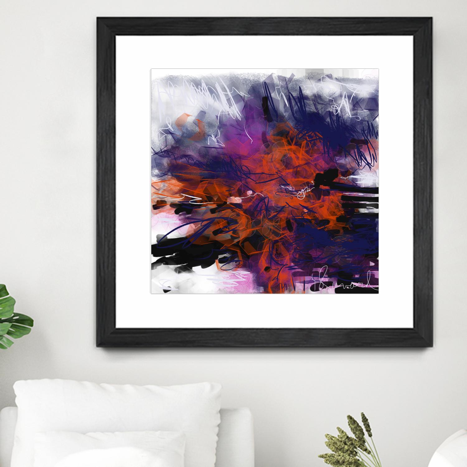 Nirvana by Doris Savard on GIANT ART - orange digital