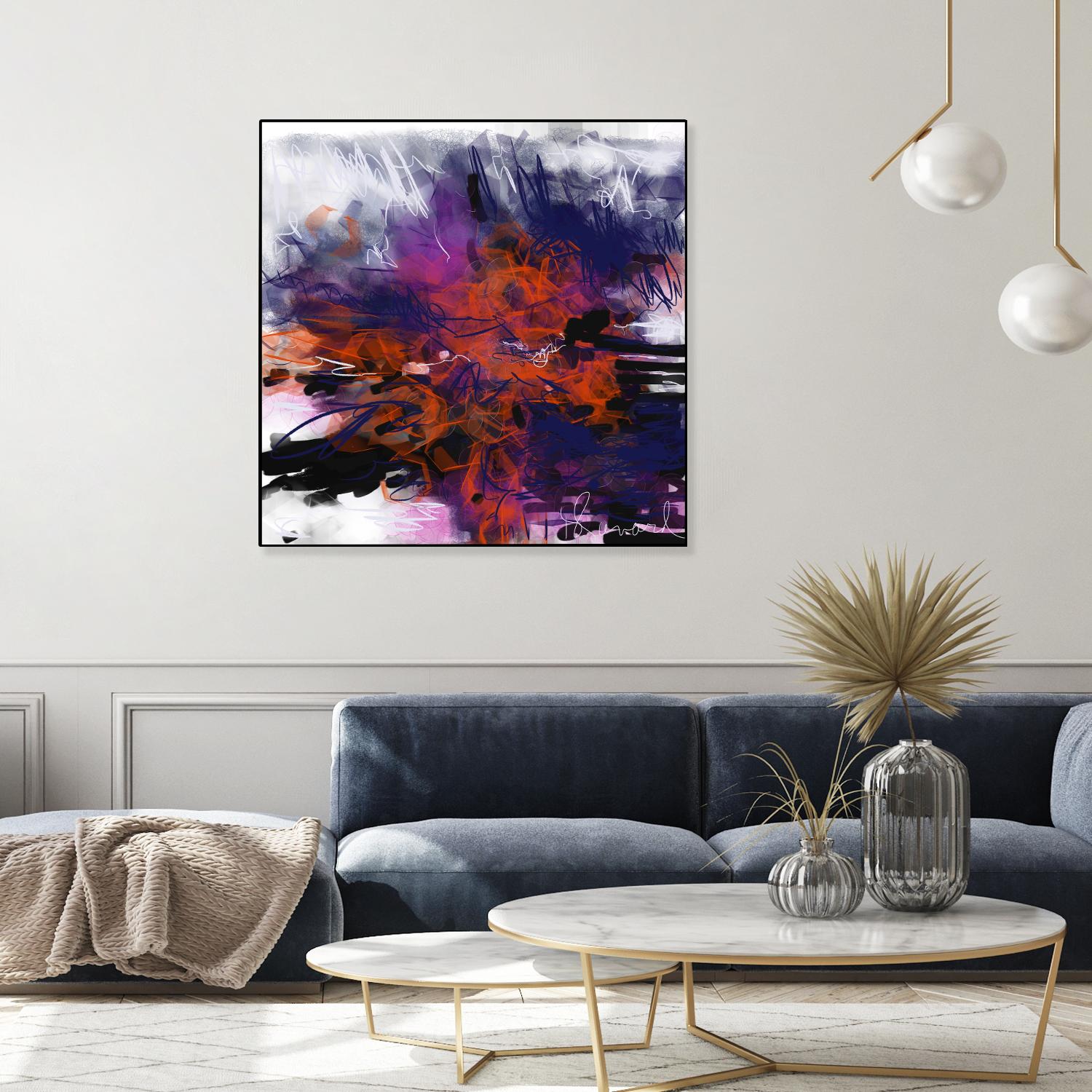 Nirvana by Doris Savard on GIANT ART - orange digital