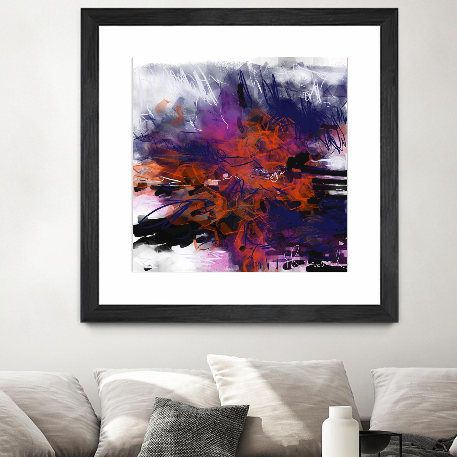 Nirvana by Doris Savard on GIANT ART - orange digital