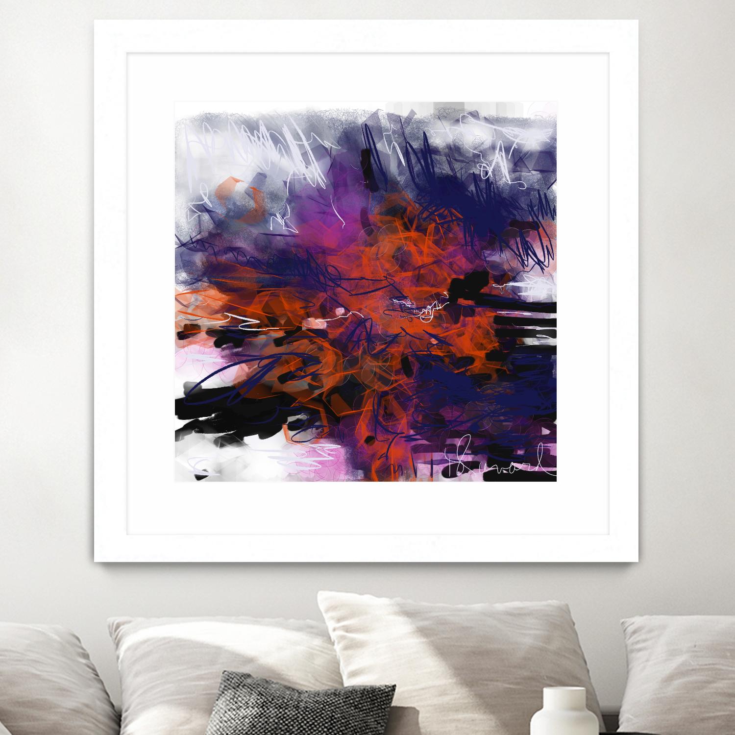 Nirvana by Doris Savard on GIANT ART - orange digital