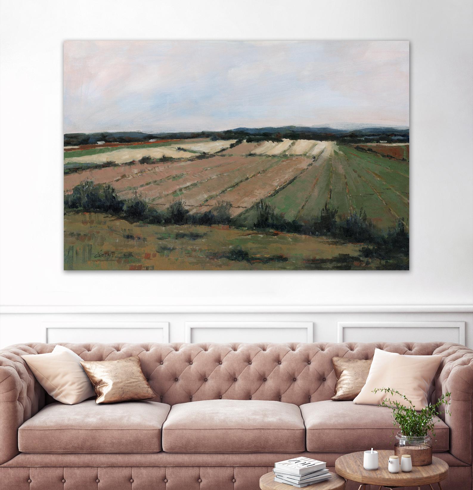 Terres cultivées by Jacques Clément on GIANT ART - beige landscape