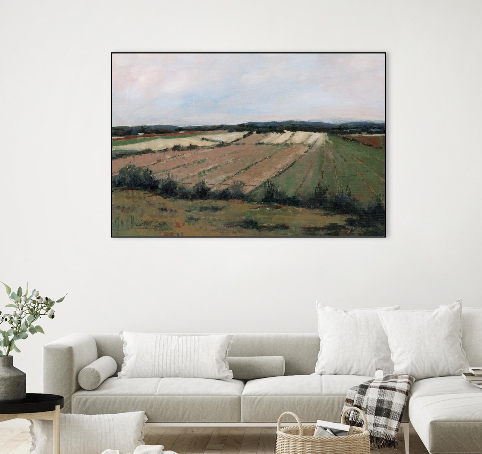 Terres cultivées by Jacques Clément on GIANT ART - beige landscape