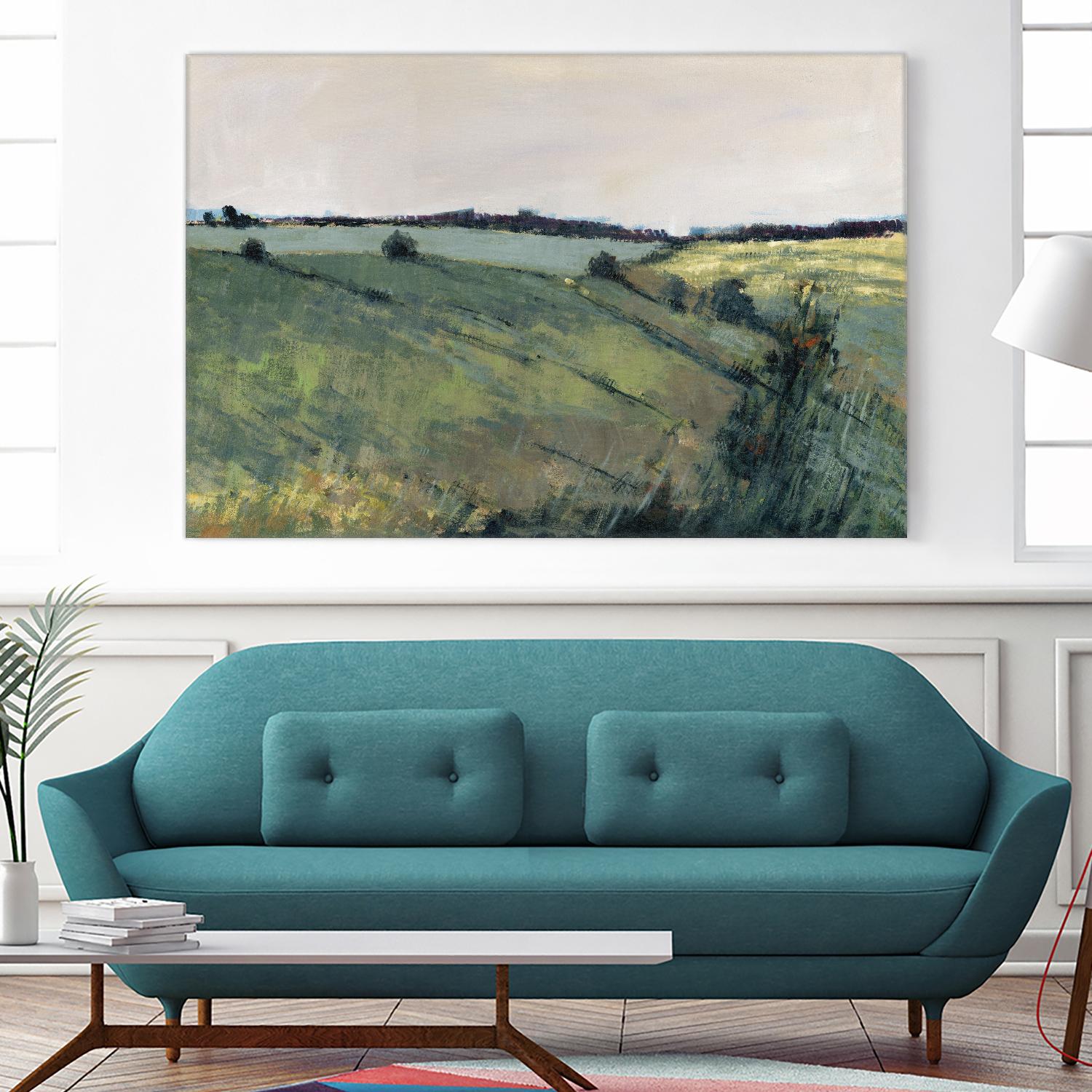 Paysage contemporain-2 by Jacques Clément on GIANT ART - green landscape