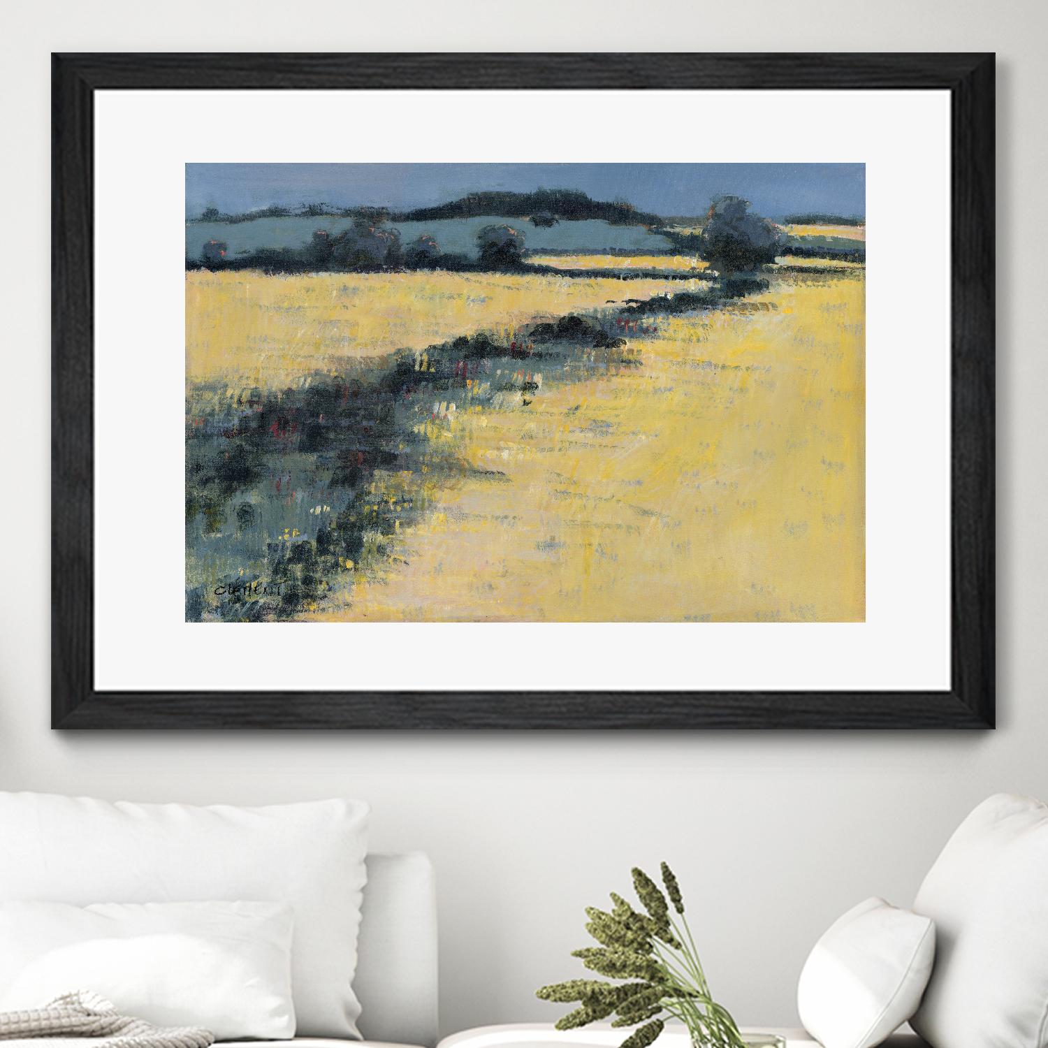 Paysage contemporain -1 by Jacques Clément on GIANT ART - blue landscape artistes du québec