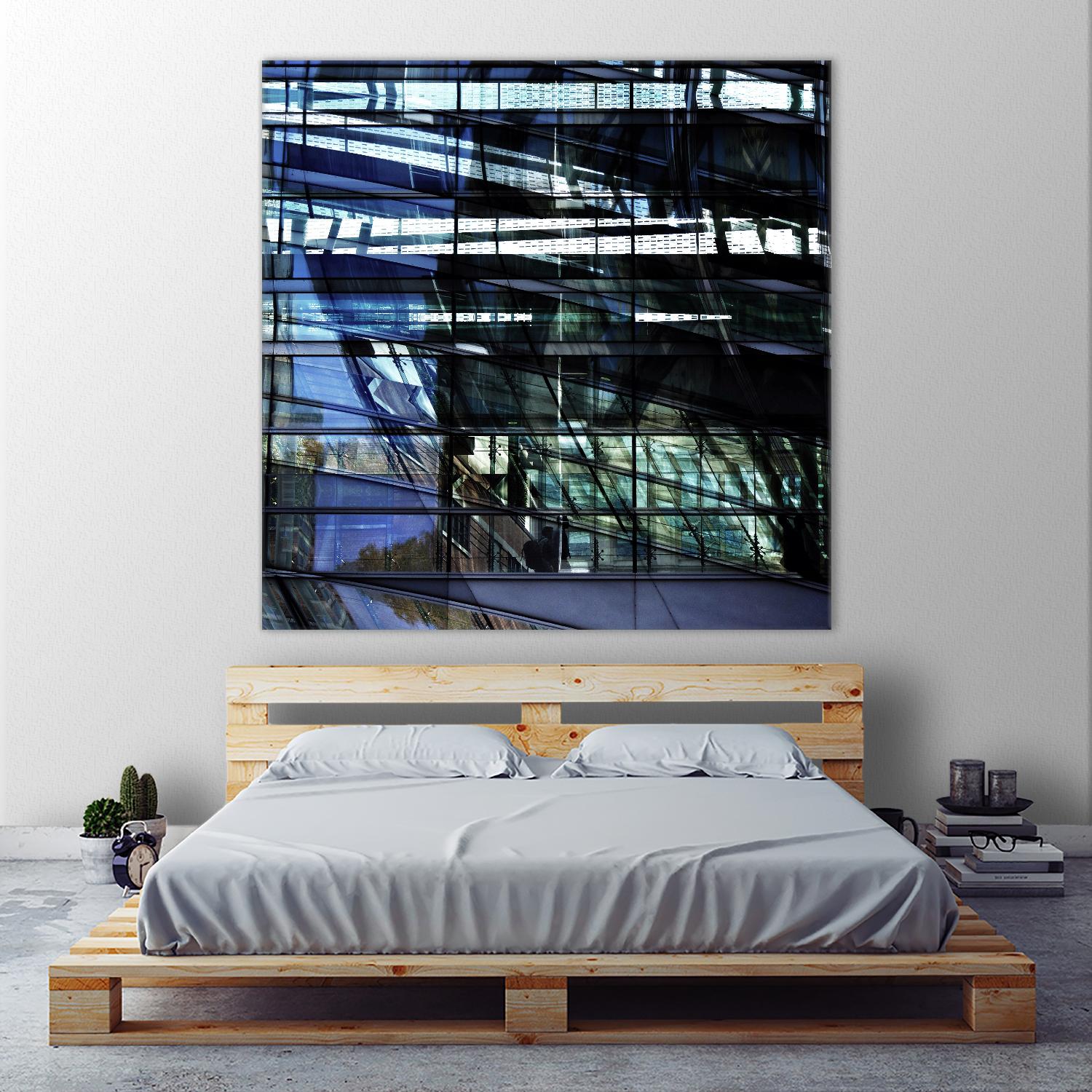 Urban Distortion I by Jean-François Dupuis on GIANT ART - blue city scene superposition