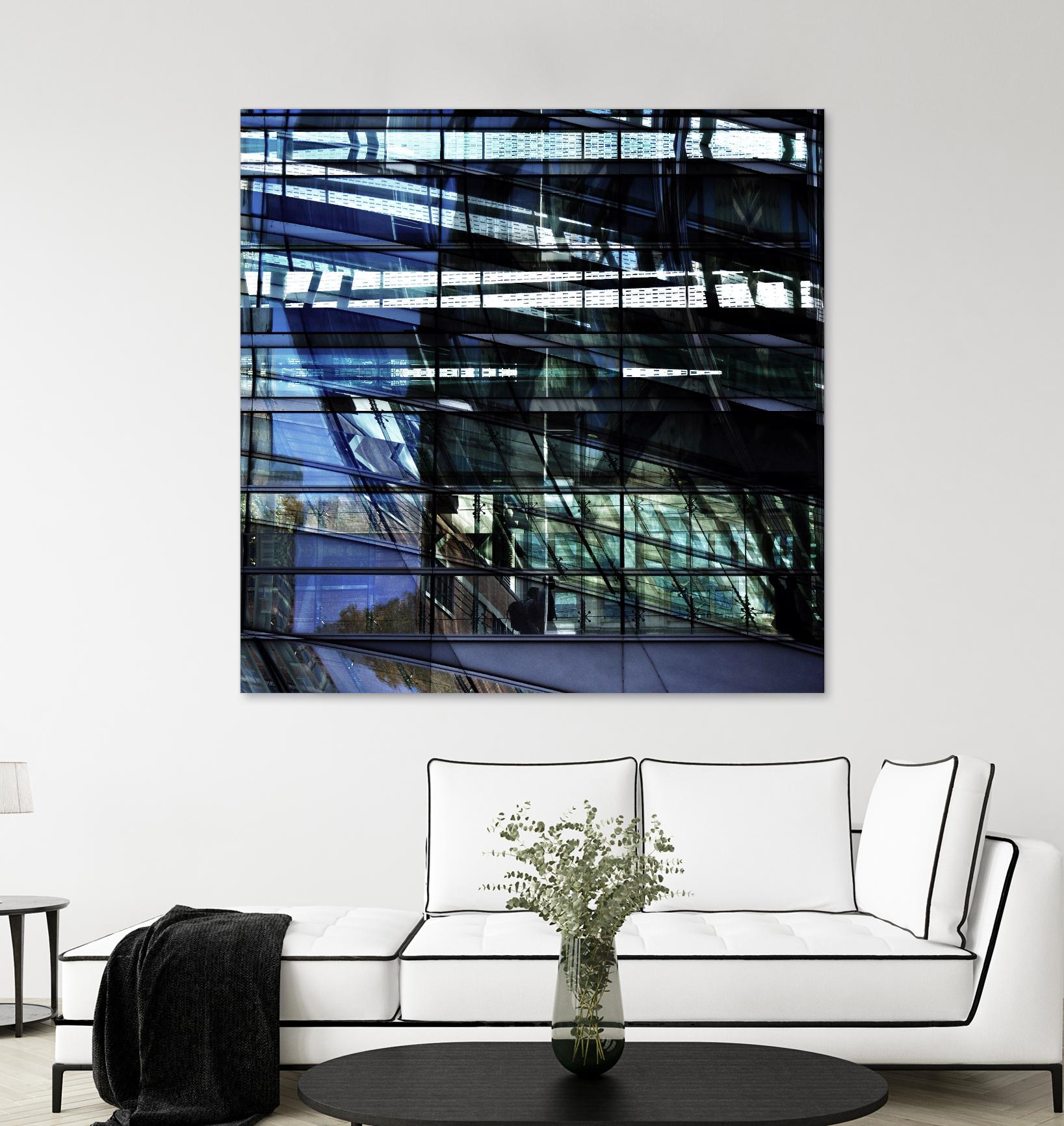 Urban Distortion I by Jean-François Dupuis on GIANT ART - blue city scene superposition