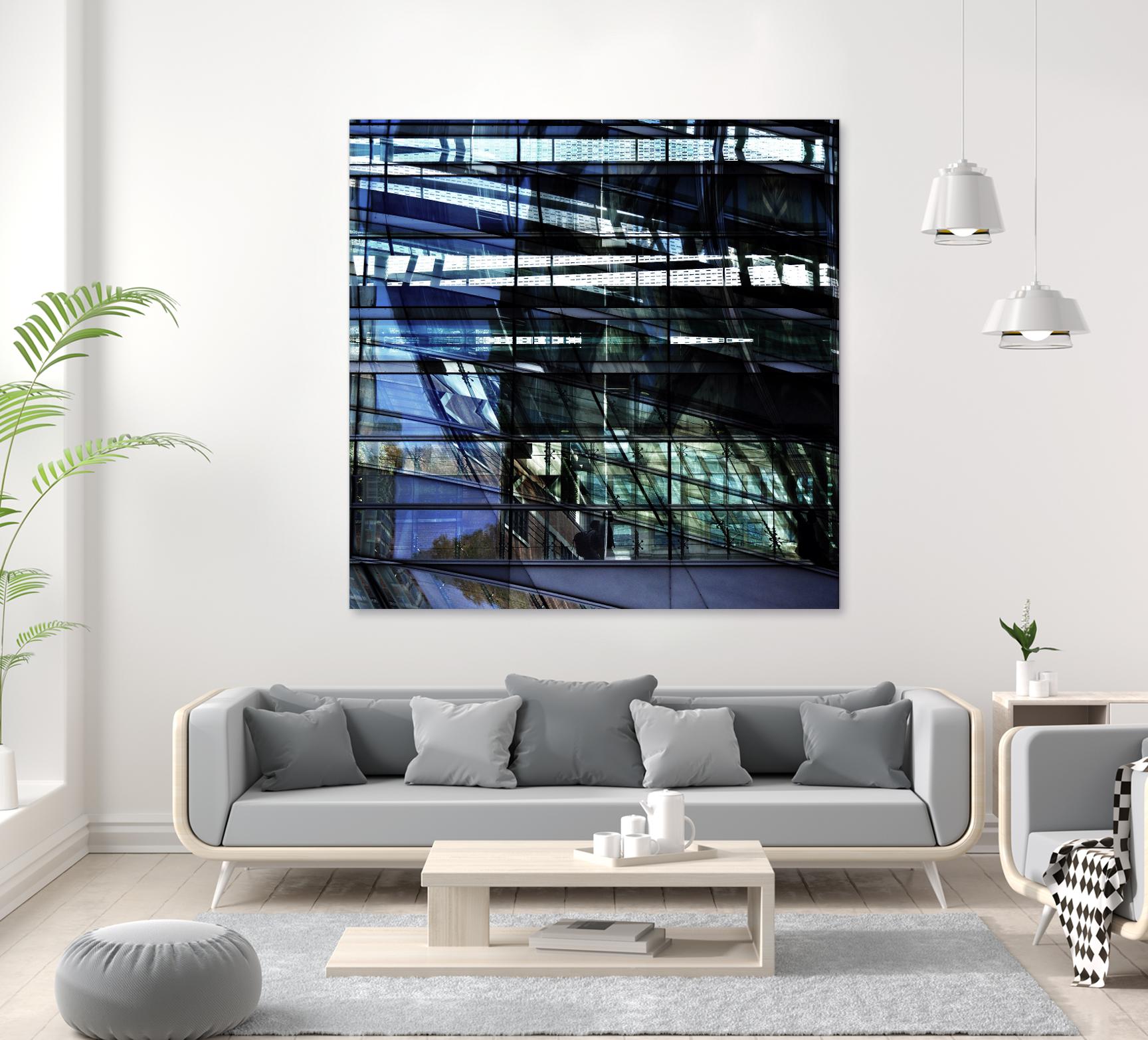 Urban Distortion I by Jean-François Dupuis on GIANT ART - blue city scene superposition