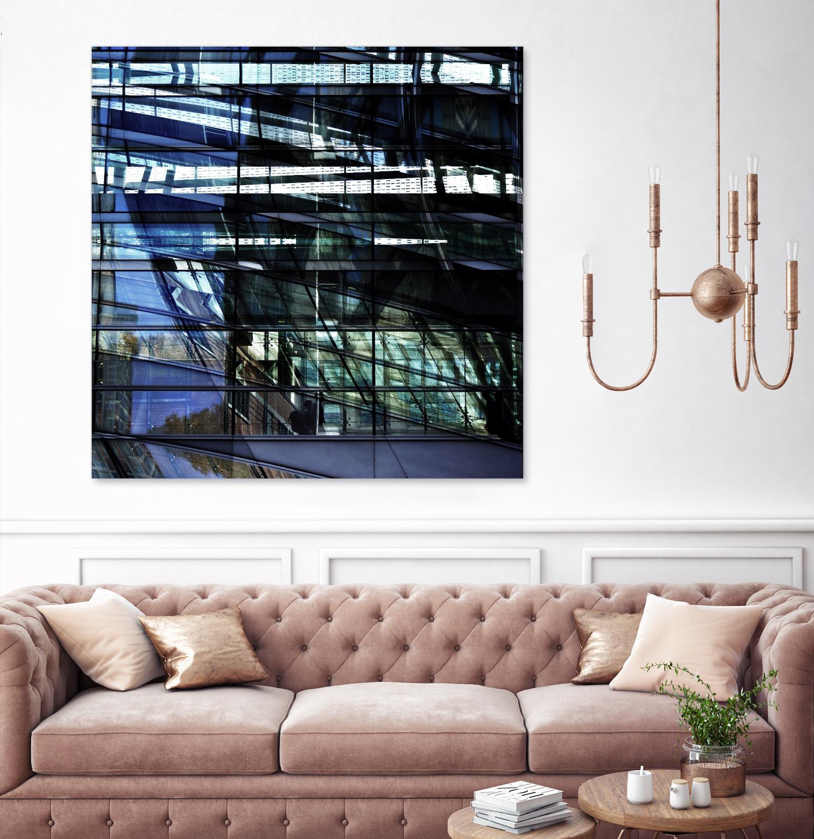 Urban Distortion I by Jean-François Dupuis on GIANT ART - blue city scene superposition