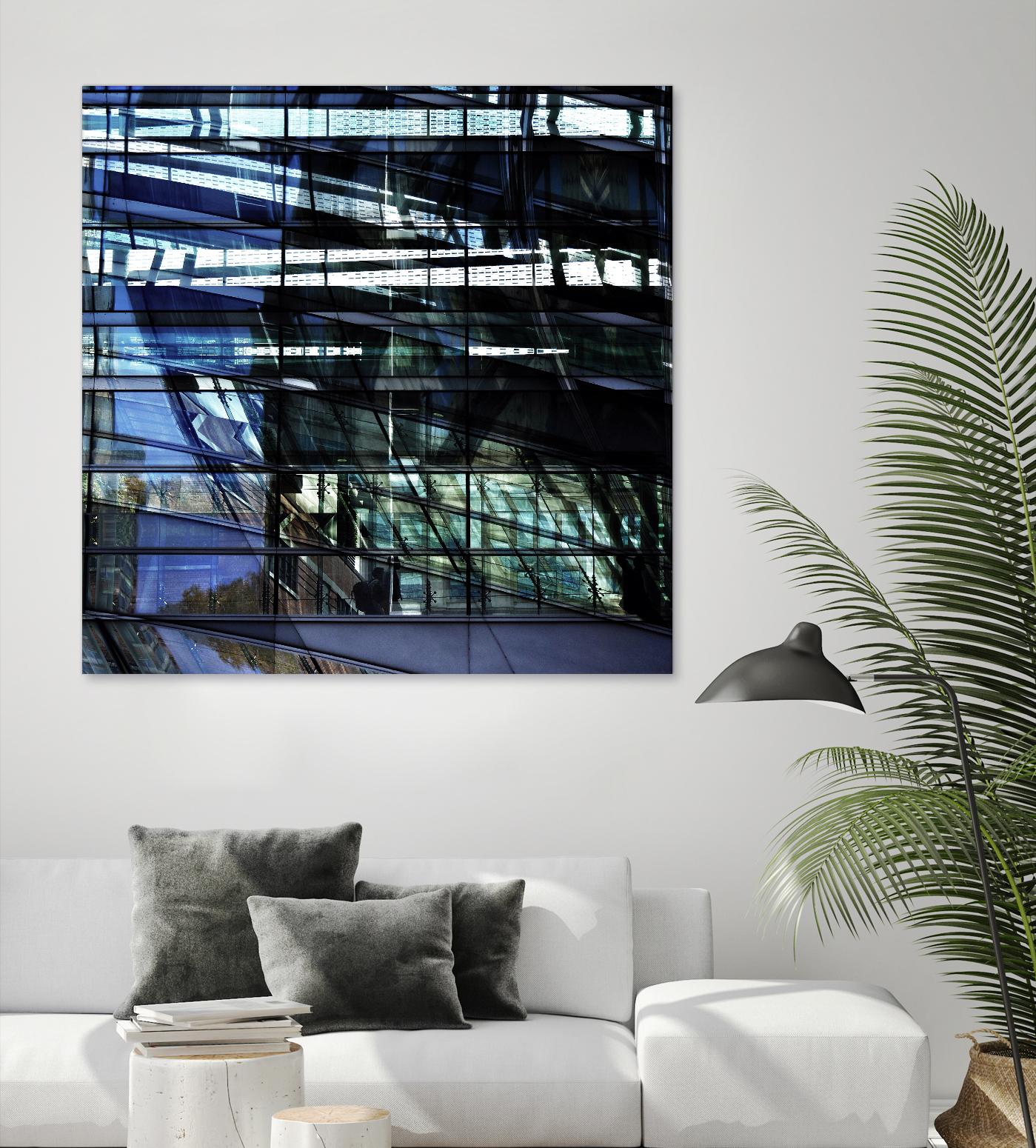 Urban Distortion I by Jean-François Dupuis on GIANT ART - blue city scene superposition