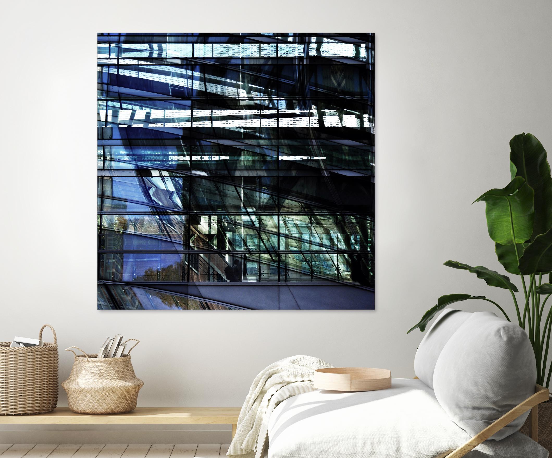 Urban Distortion I by Jean-François Dupuis on GIANT ART - blue city scene superposition