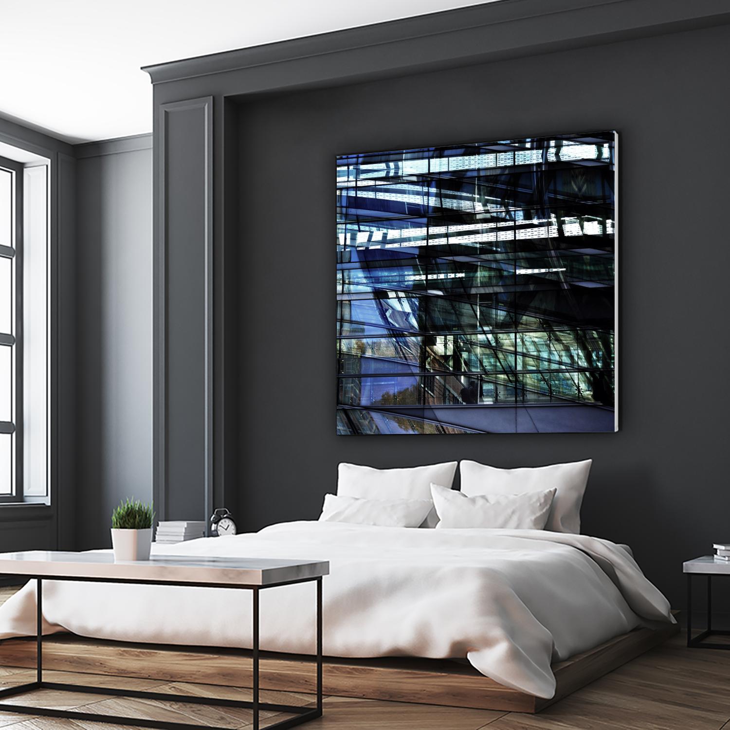 Urban Distortion I by Jean-François Dupuis on GIANT ART - blue city scene superposition