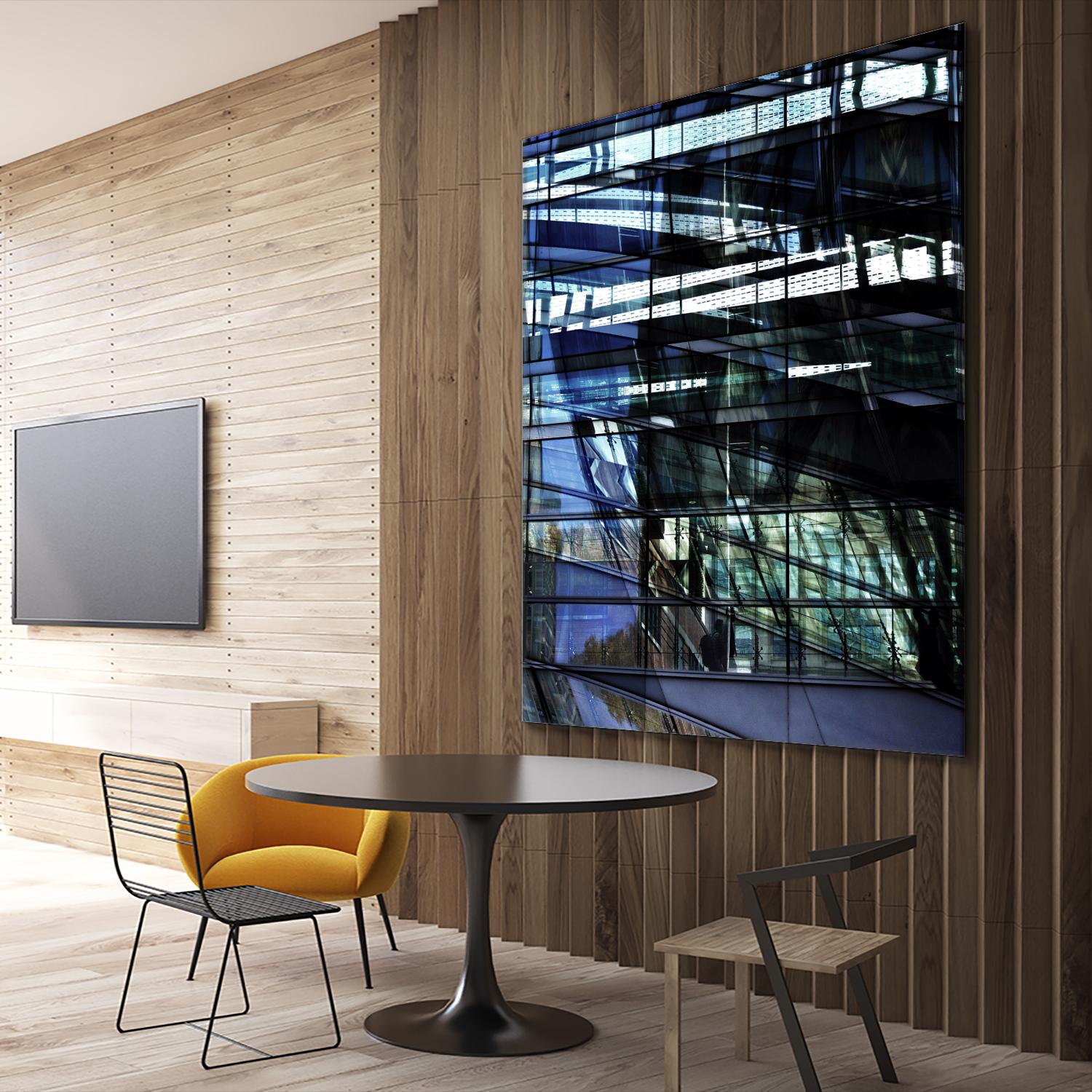 Urban Distortion I by Jean-François Dupuis on GIANT ART - blue city scene superposition