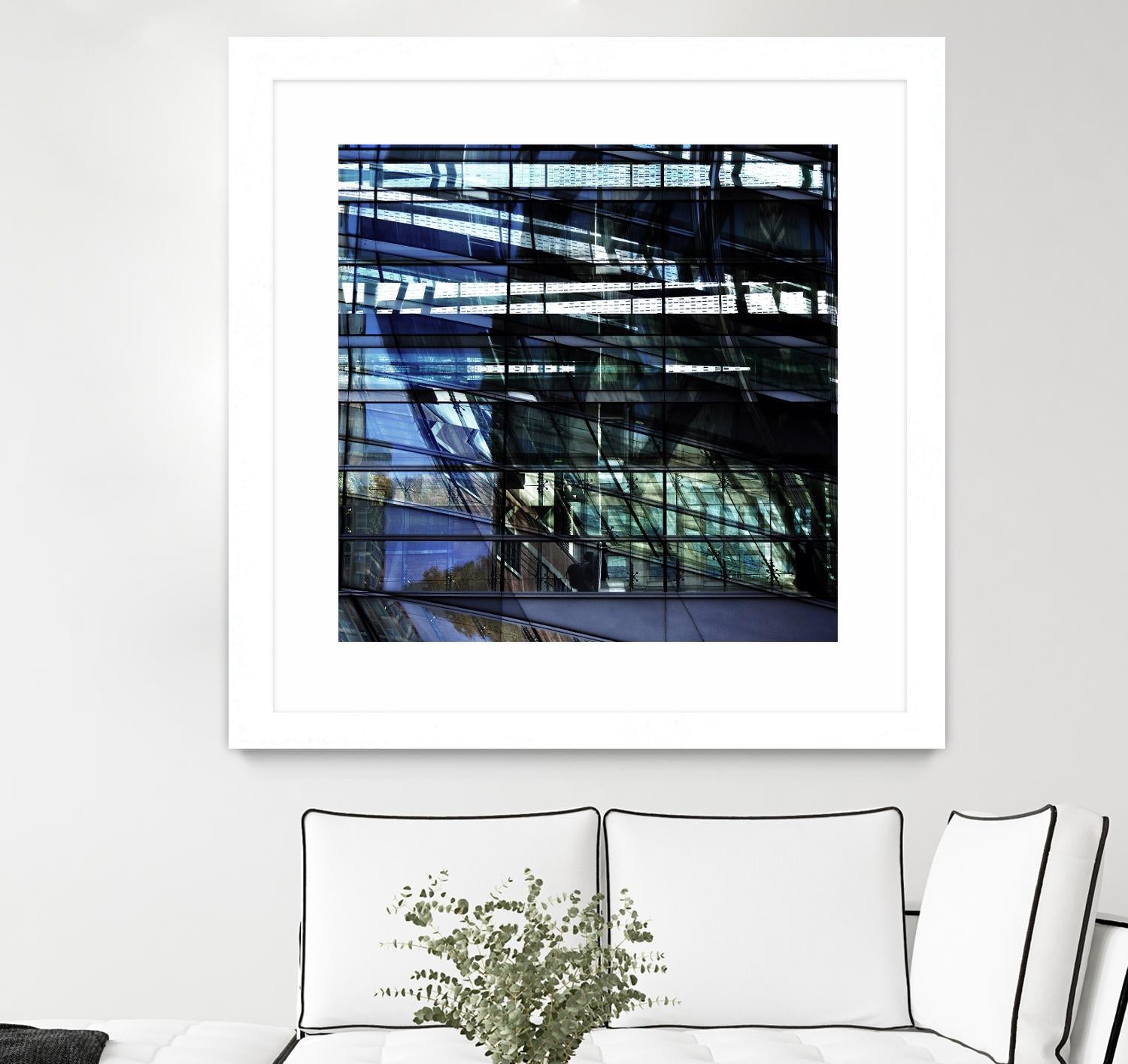 Urban Distortion I by Jean-François Dupuis on GIANT ART - blue city scene superposition