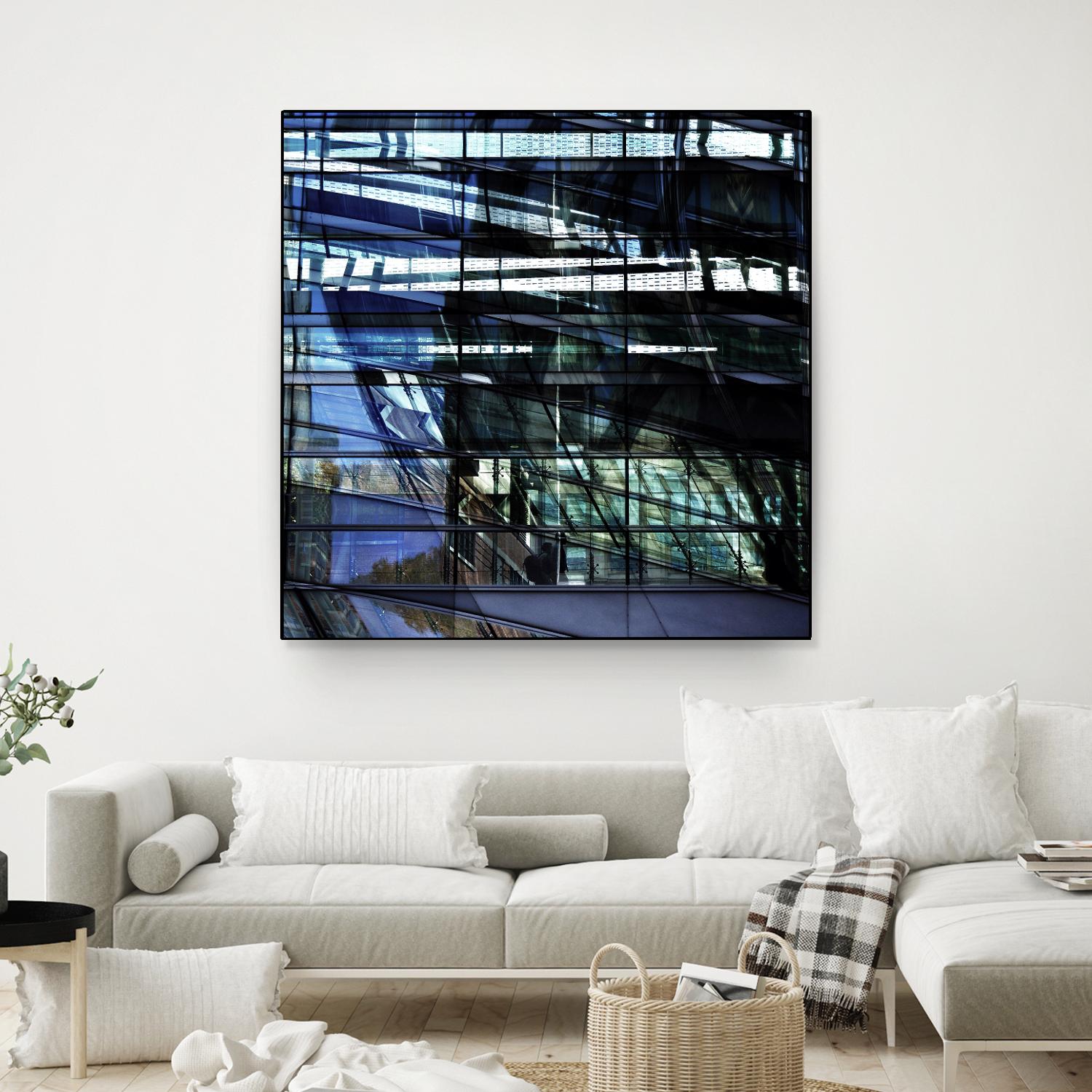 Urban Distortion I by Jean-François Dupuis on GIANT ART - blue city scene superposition