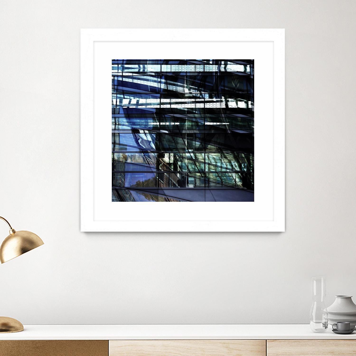 Urban Distortion I by Jean-François Dupuis on GIANT ART - blue city scene superposition