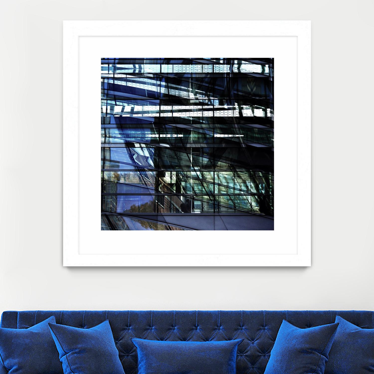 Urban Distortion I by Jean-François Dupuis on GIANT ART - blue city scene superposition