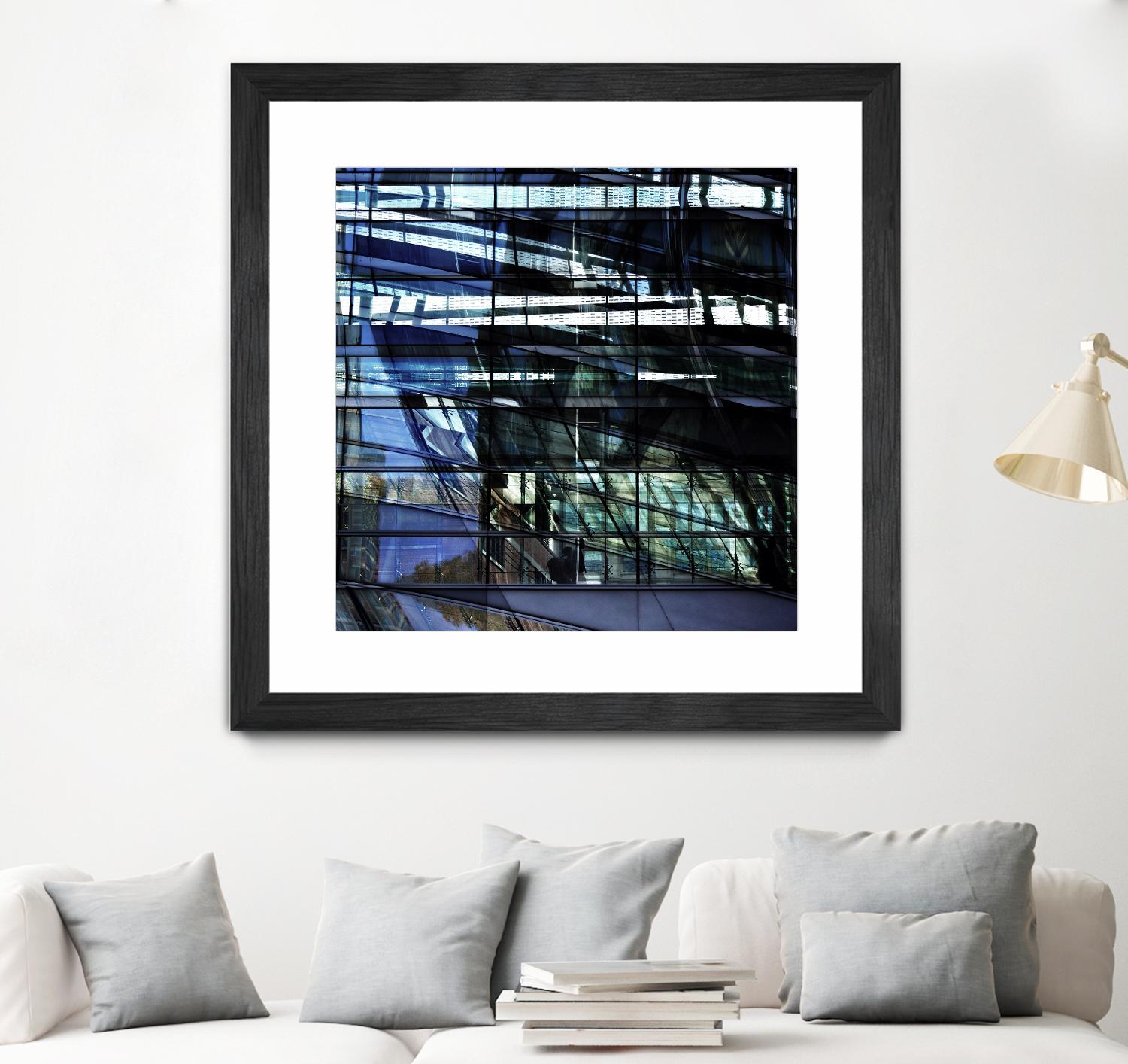 Urban Distortion I by Jean-François Dupuis on GIANT ART - blue city scene superposition