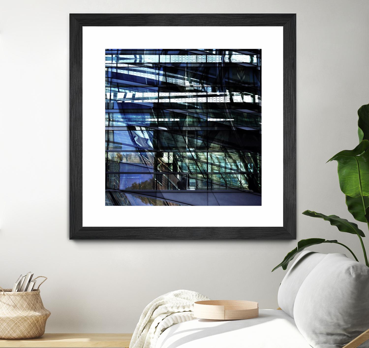 Urban Distortion I by Jean-François Dupuis on GIANT ART - blue city scene superposition