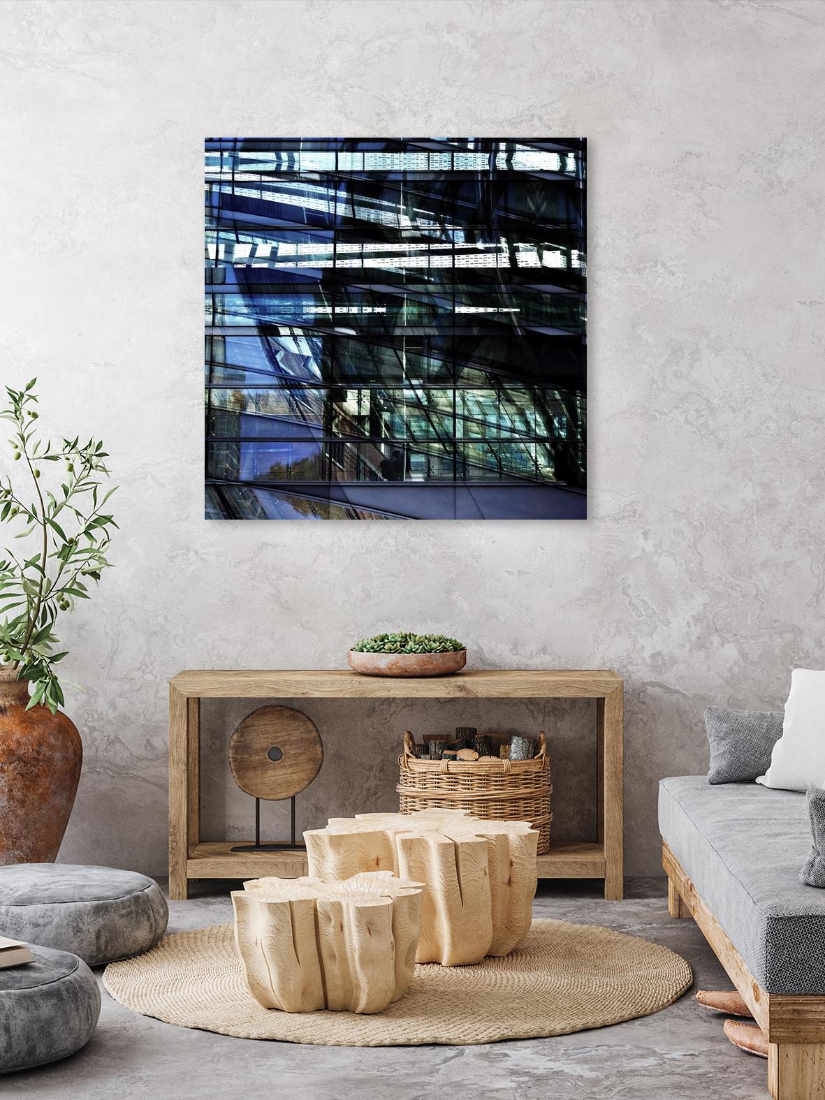 Urban Distortion I by Jean-François Dupuis on GIANT ART - blue city scene superposition