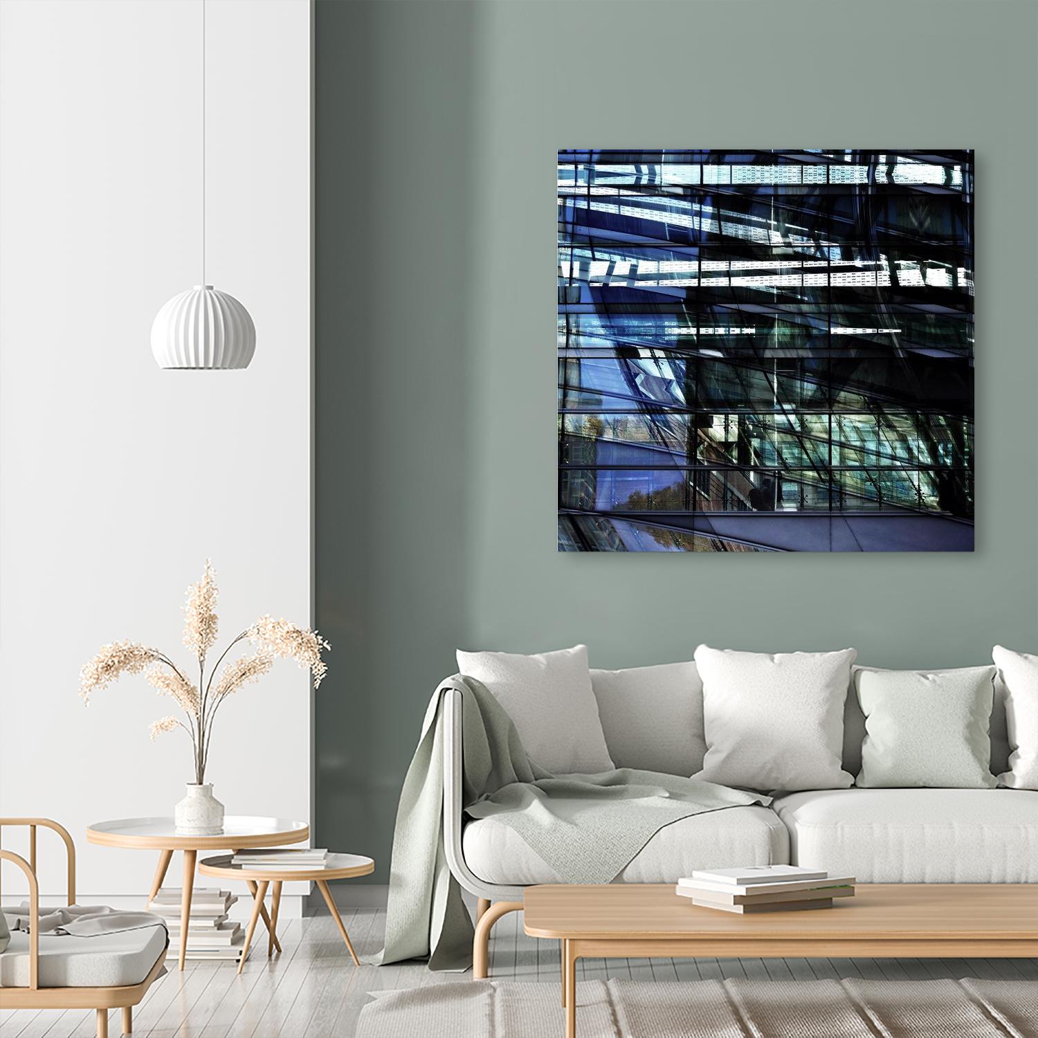 Urban Distortion I by Jean-François Dupuis on GIANT ART - blue city scene superposition