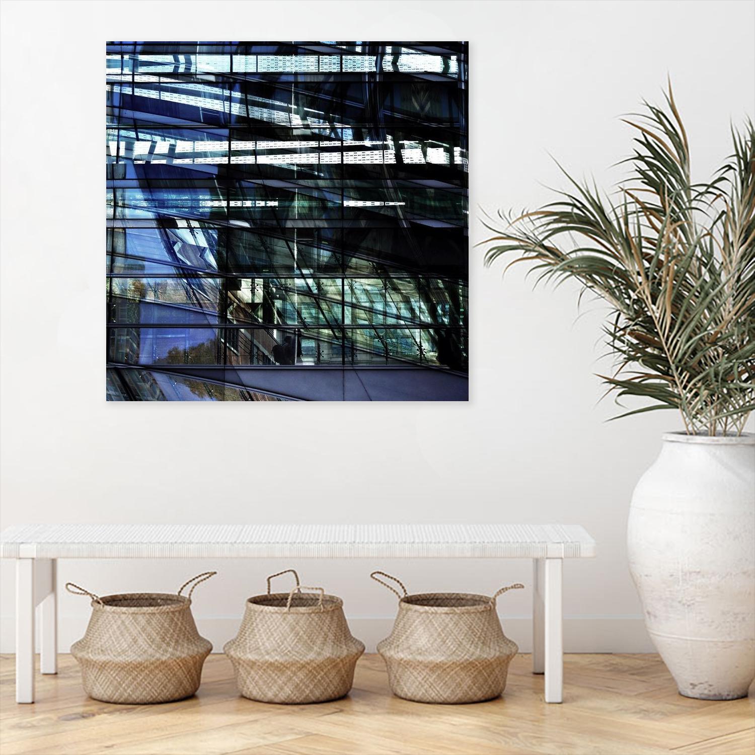 Urban Distortion I by Jean-François Dupuis on GIANT ART - blue city scene superposition