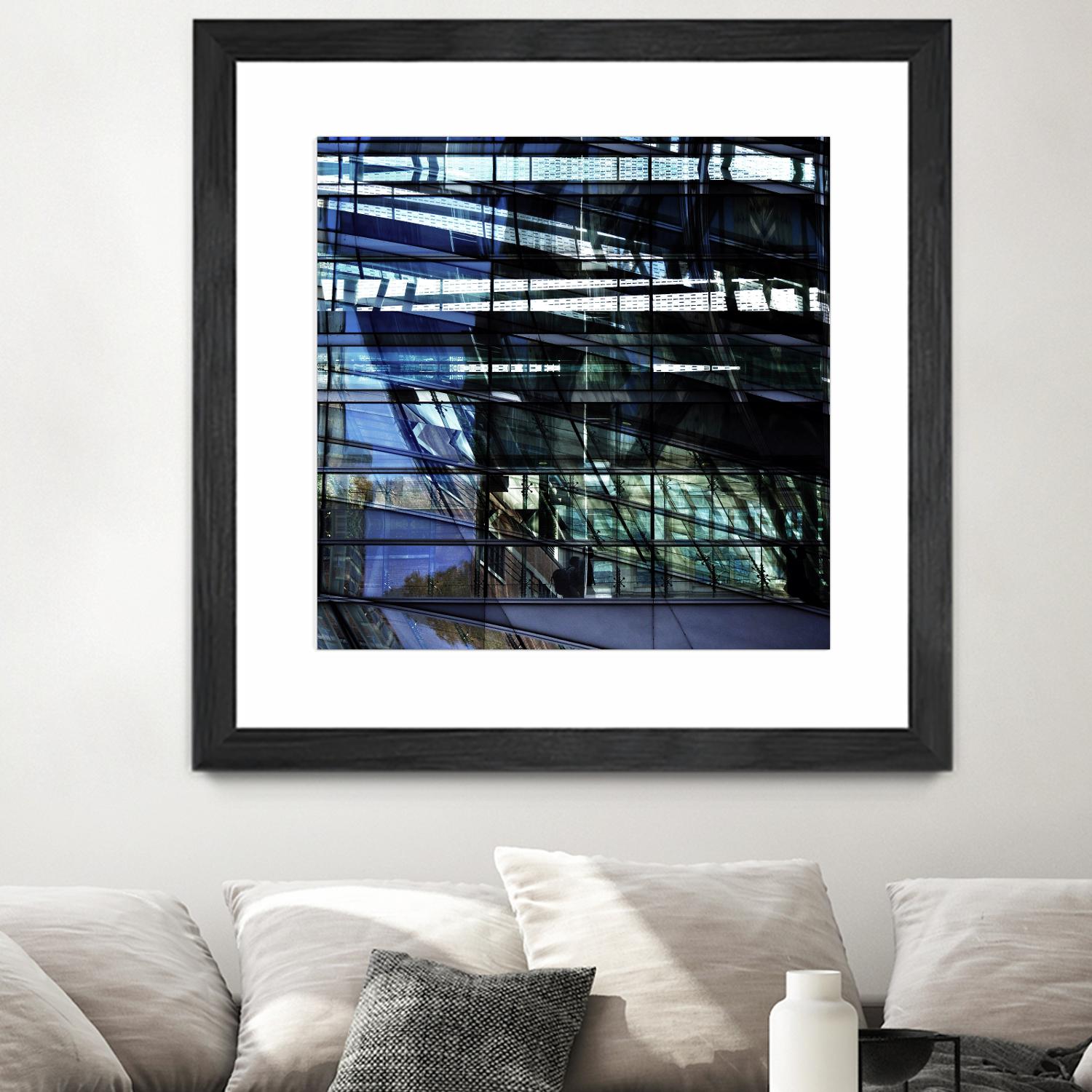 Urban Distortion I by Jean-François Dupuis on GIANT ART - blue city scene superposition