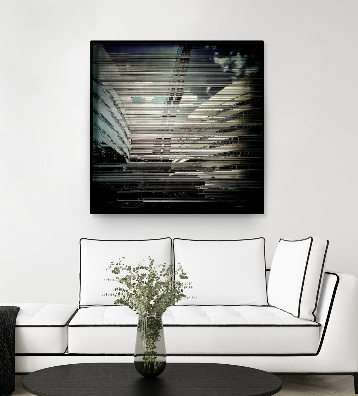 Urban Distrotion IV by Jean-François Dupuis on GIANT ART - white city scene vibration