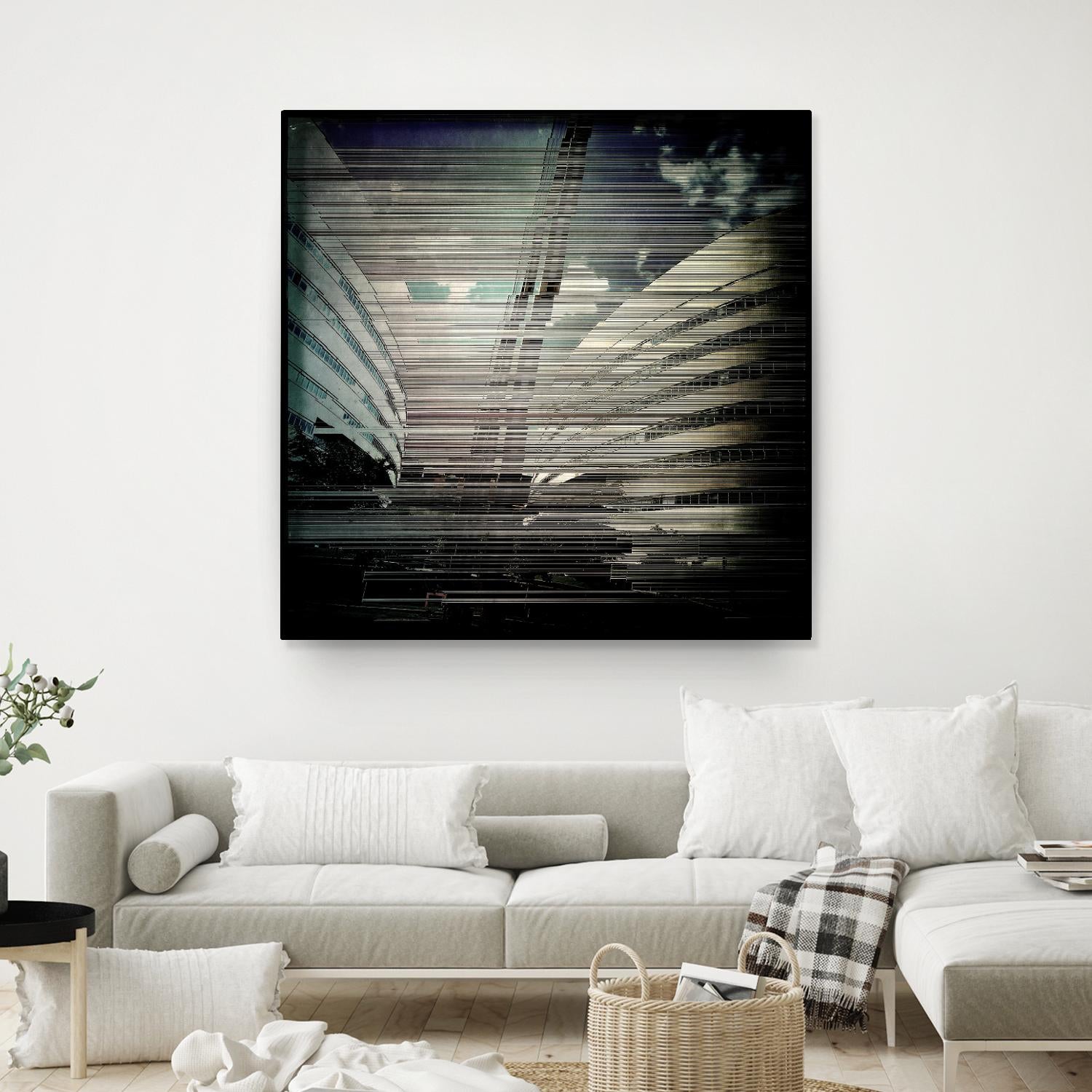 Urban Distrotion IV by Jean-François Dupuis on GIANT ART - white city scene vibration