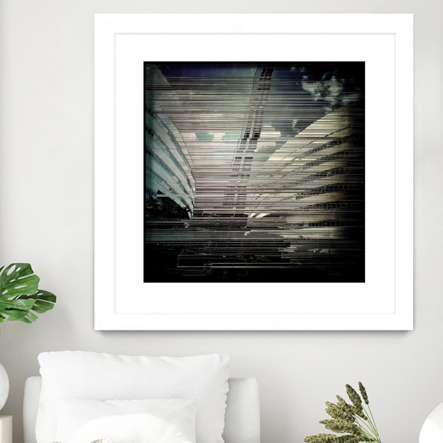 Urban Distrotion IV by Jean-François Dupuis on GIANT ART - white city scene vibration