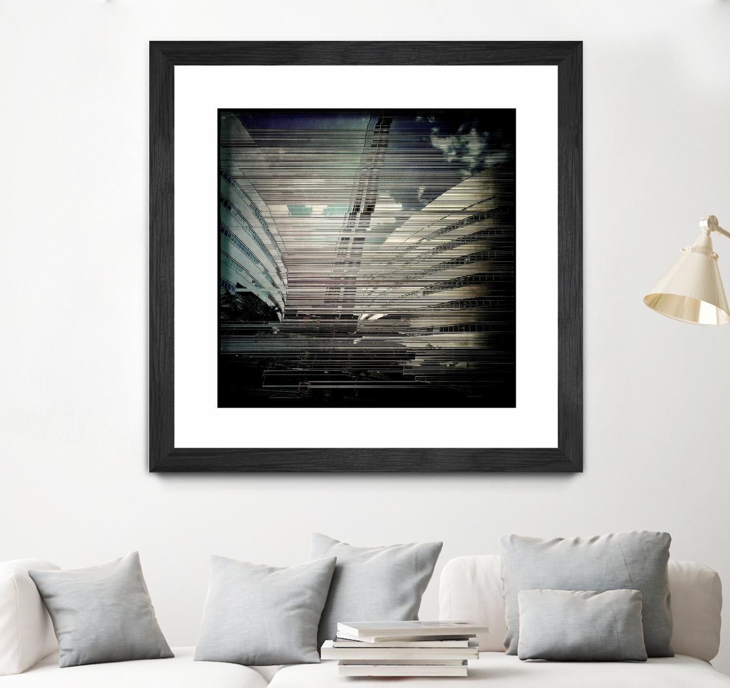 Urban Distrotion IV by Jean-François Dupuis on GIANT ART - white city scene vibration