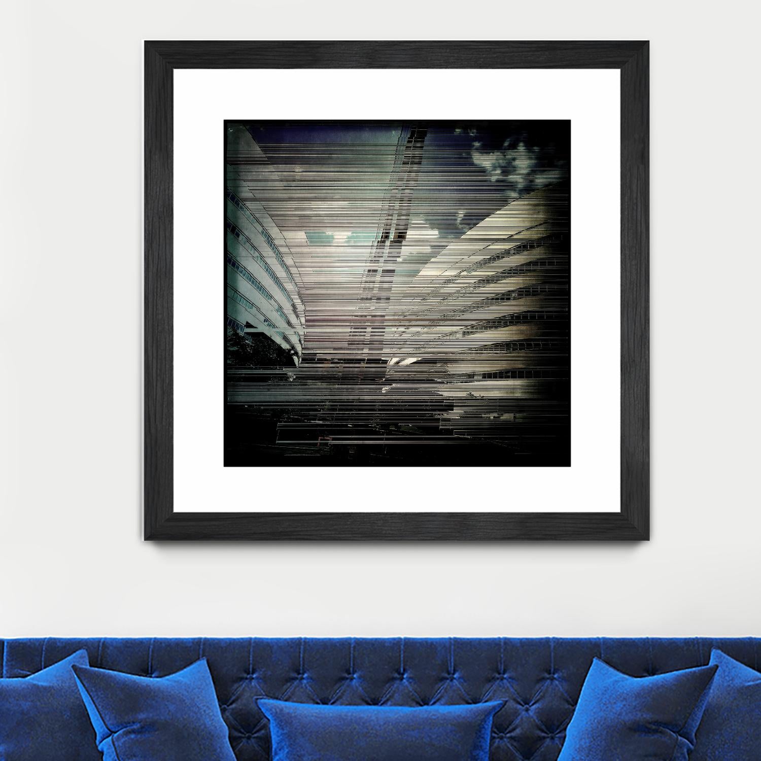 Urban Distrotion IV by Jean-François Dupuis on GIANT ART - white city scene vibration