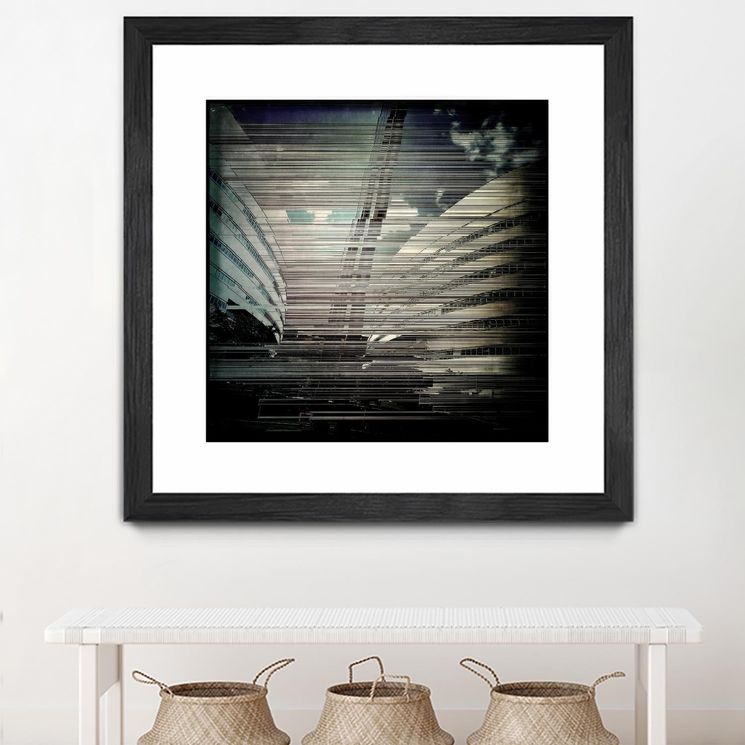 Urban Distrotion IV by Jean-François Dupuis on GIANT ART - white city scene vibration