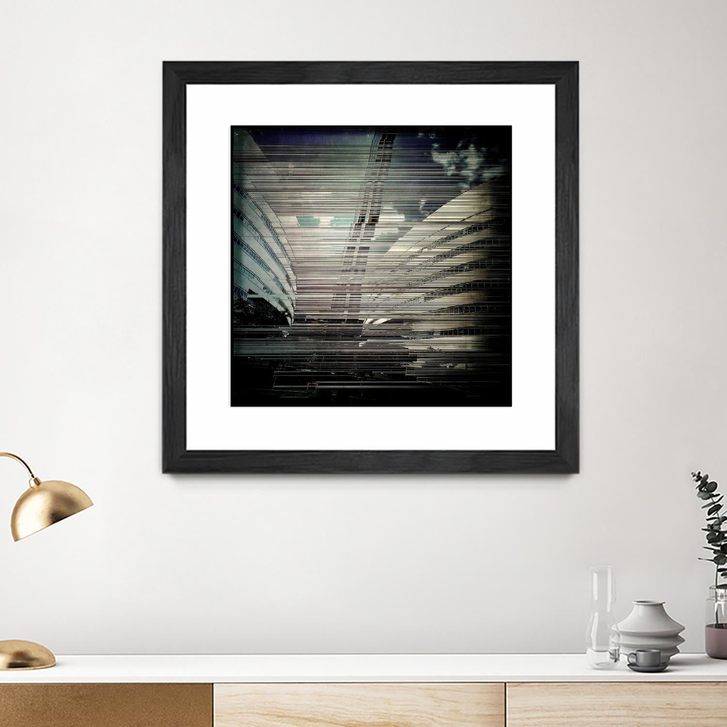 Urban Distrotion IV by Jean-François Dupuis on GIANT ART - white city scene vibration