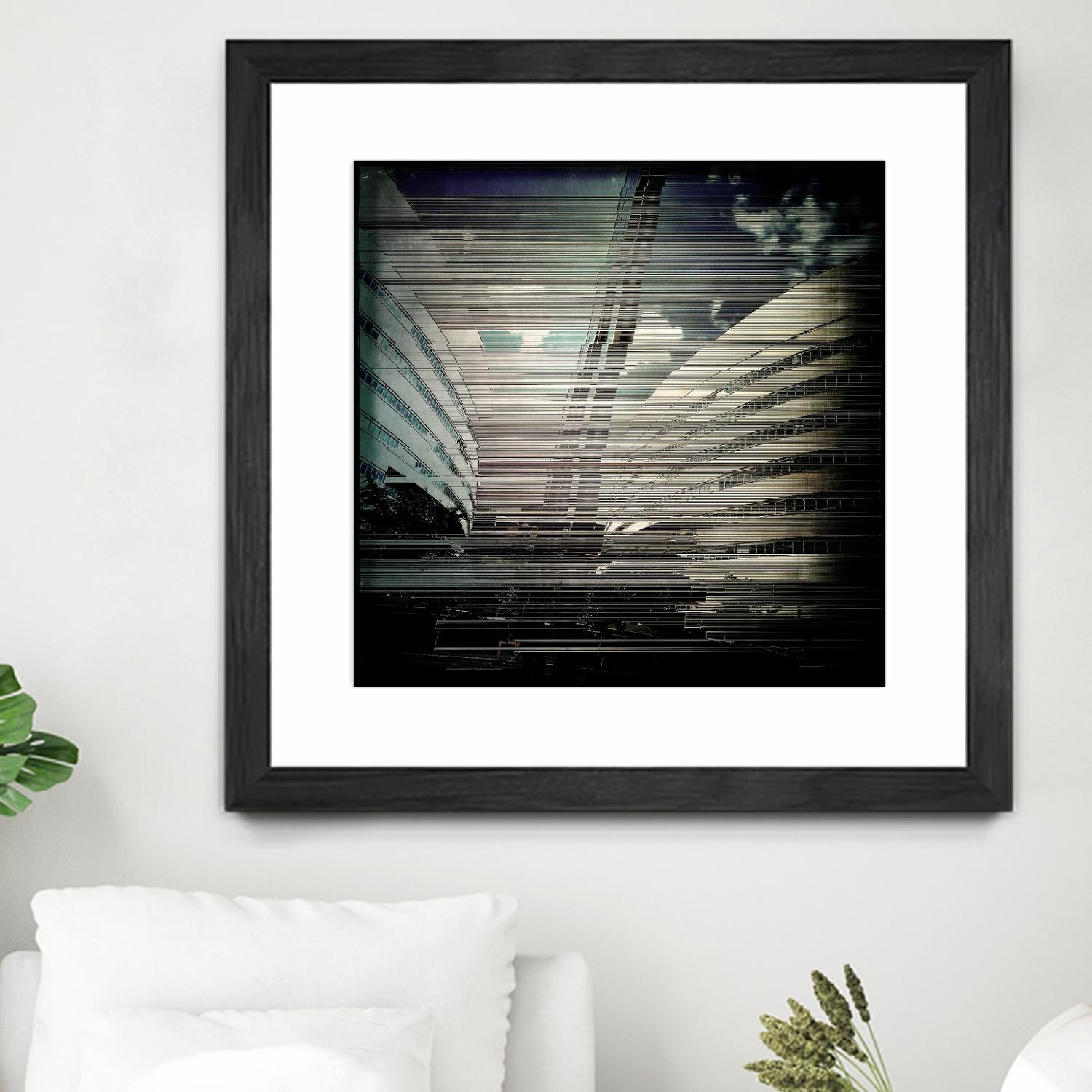 Urban Distrotion IV by Jean-François Dupuis on GIANT ART - white city scene vibration