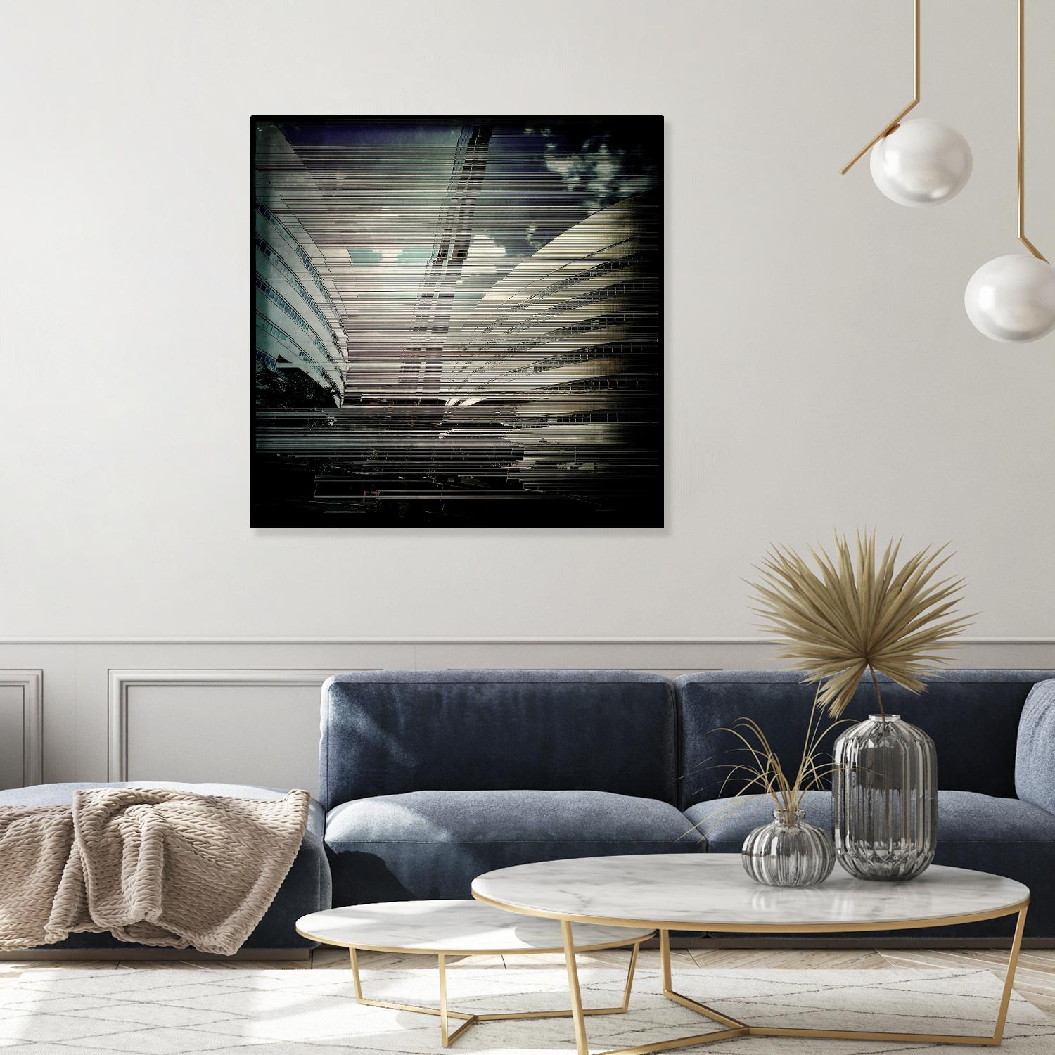 Urban Distrotion IV by Jean-François Dupuis on GIANT ART - white city scene vibration