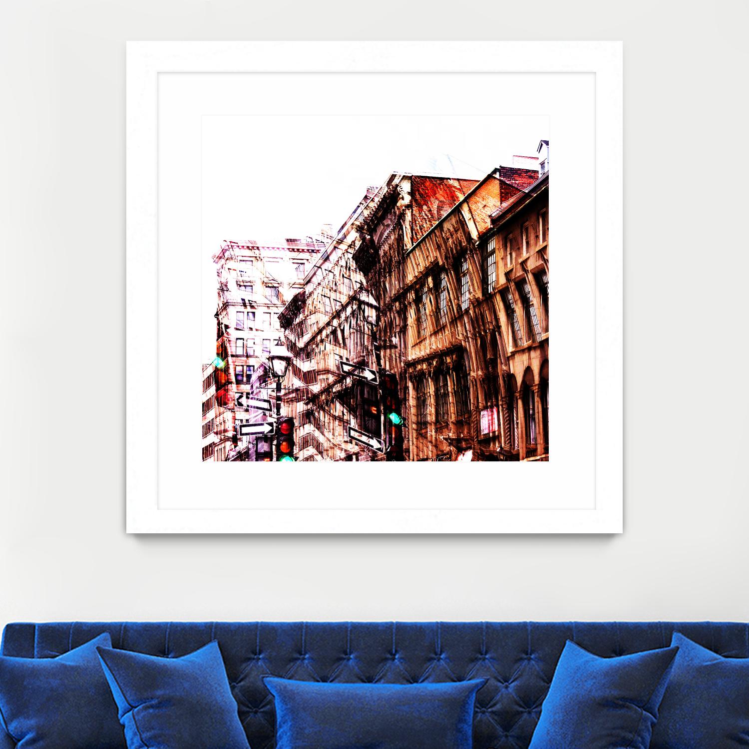 Urban Distortion VIII by Jean-François Dupuis on GIANT ART - orange city scene ville