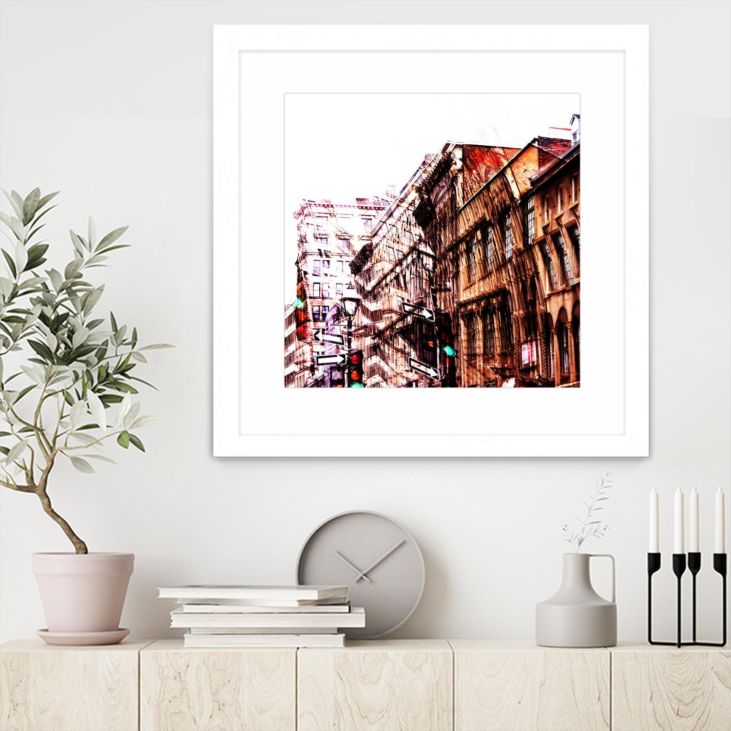 Urban Distortion VIII by Jean-François Dupuis on GIANT ART - orange city scene ville