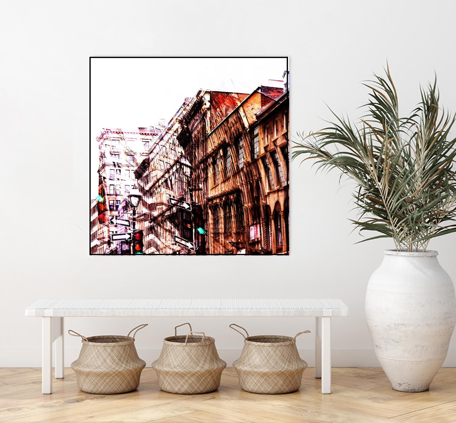 Urban Distortion VIII by Jean-François Dupuis on GIANT ART - orange city scene ville