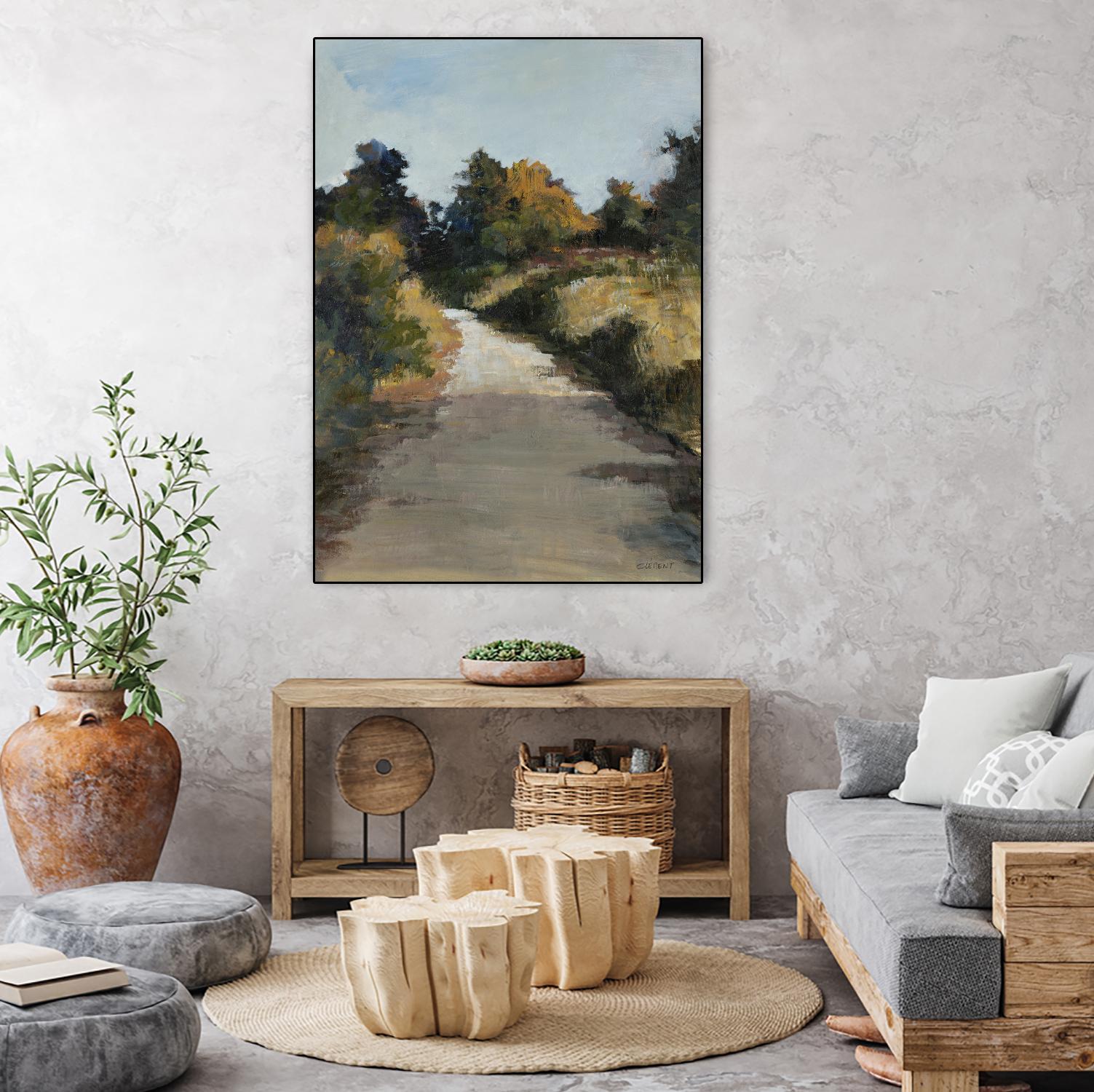 Secret Path by Jacques Clement on GIANT ART - beige landscape route