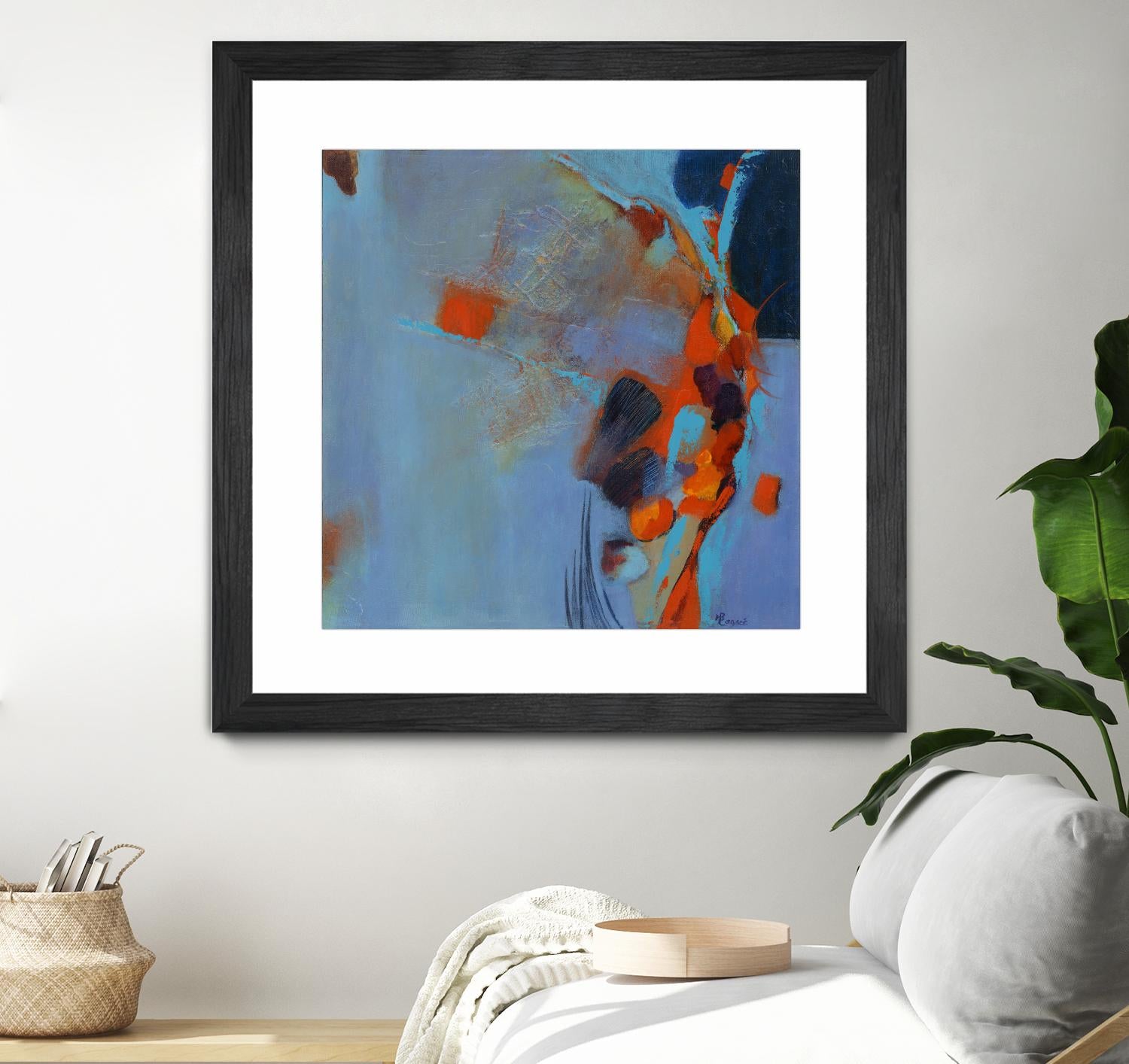 Pas De Mot by Huguette Lagacé on GIANT ART - orange abstract